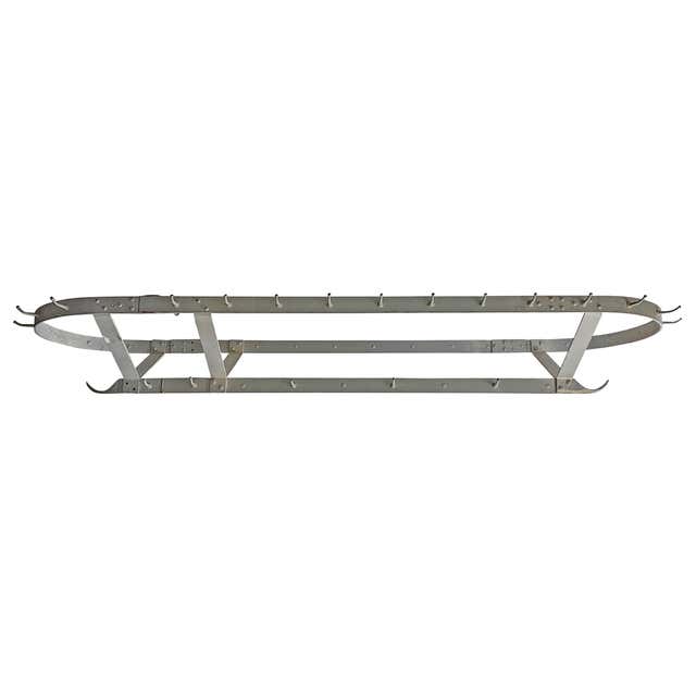 Large Wrought Iron Hanging Pot Rack with Grape Motif For Sale at ...