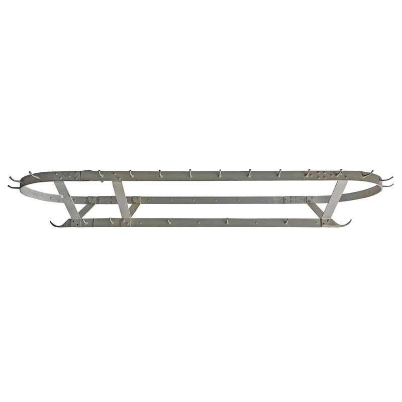 Large Wrought Iron Hanging Pot Rack with Grape Motif For Sale at ...