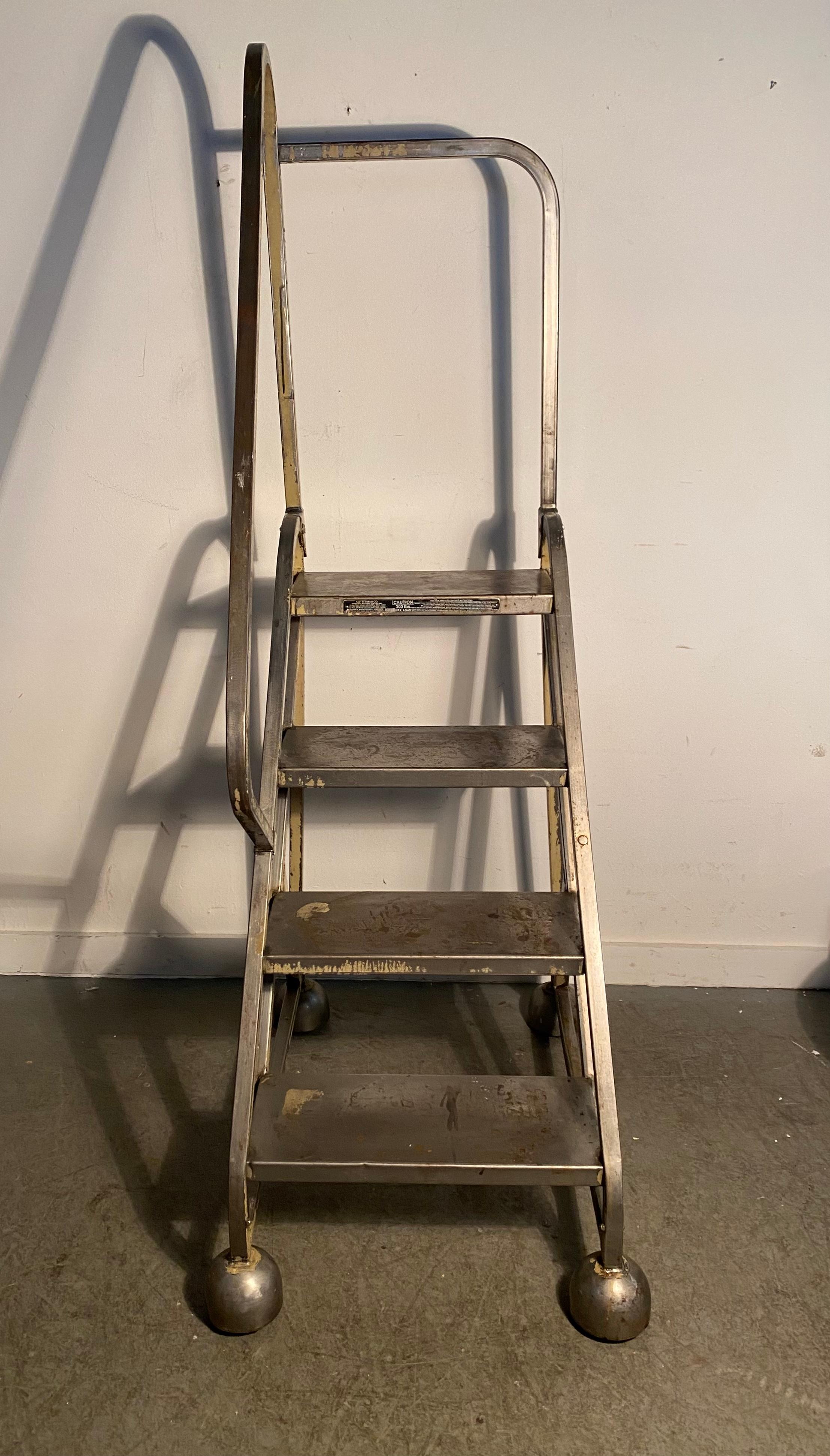 Steel American Industrial Rolling work platform / steps/ ladder by Cotterman co. For Sale