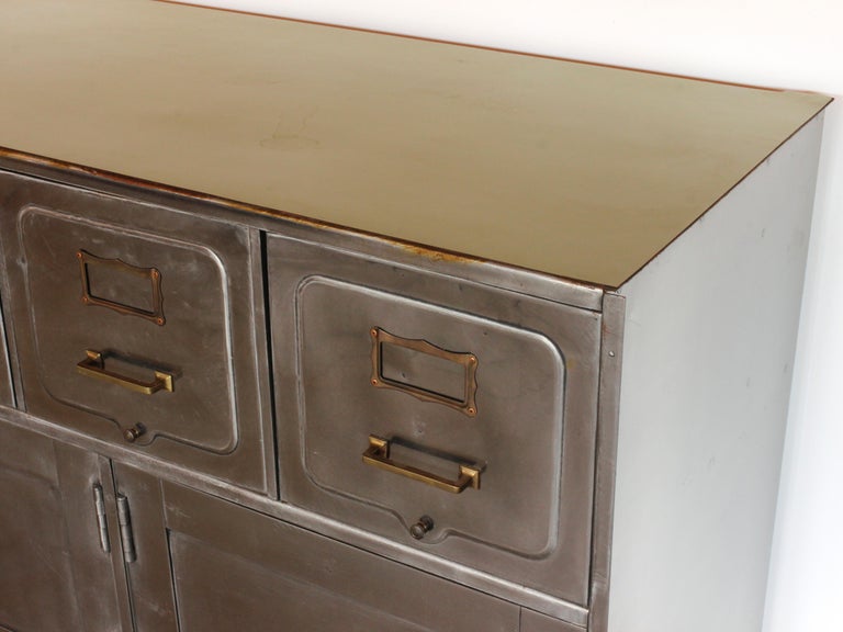 American Industrial Stainless Steel and Brass Filing at 1stDibs