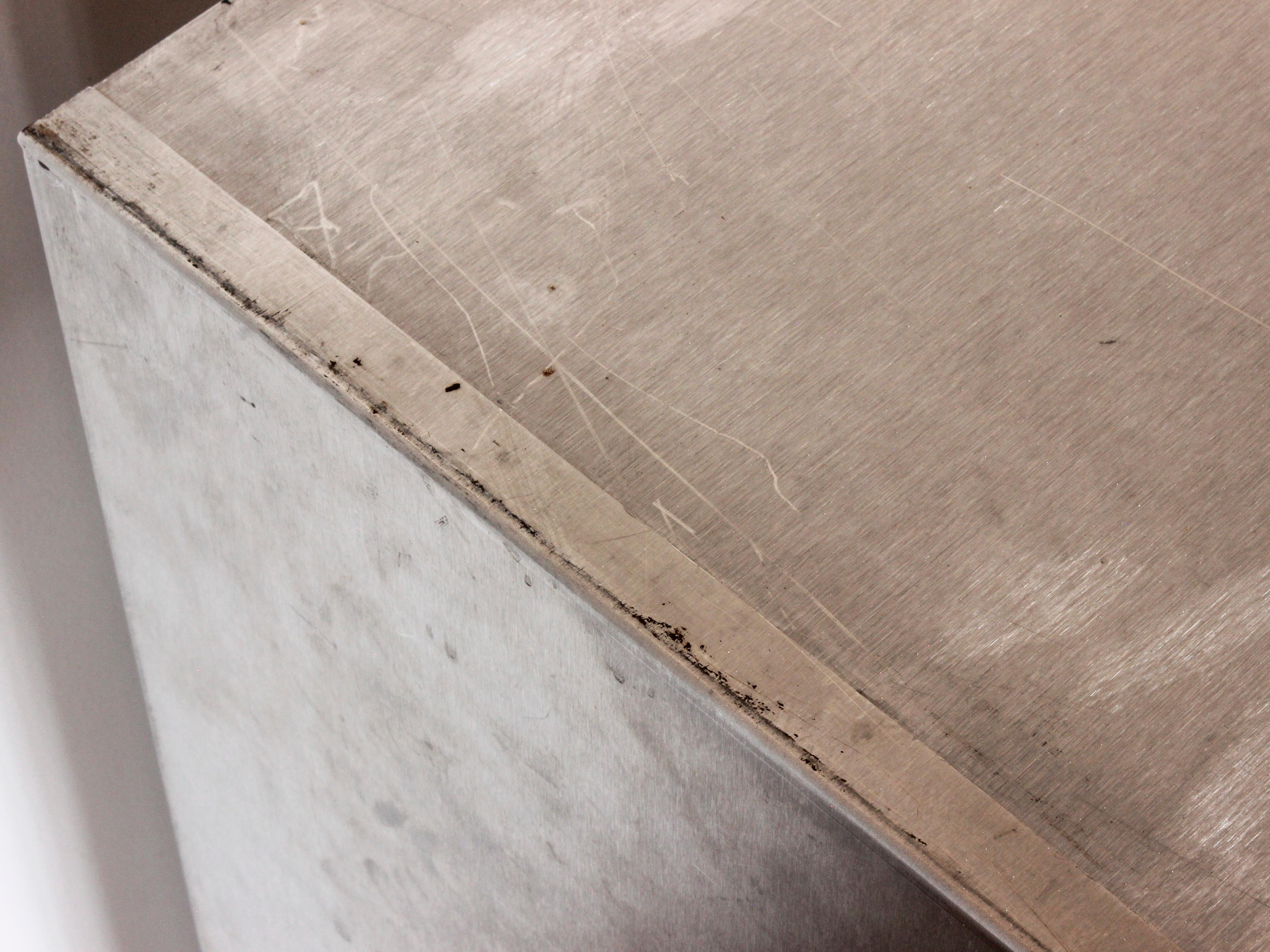 American Industrial Stainless Steel Chest With 4 Drawers, C. 1940s For Sale 7