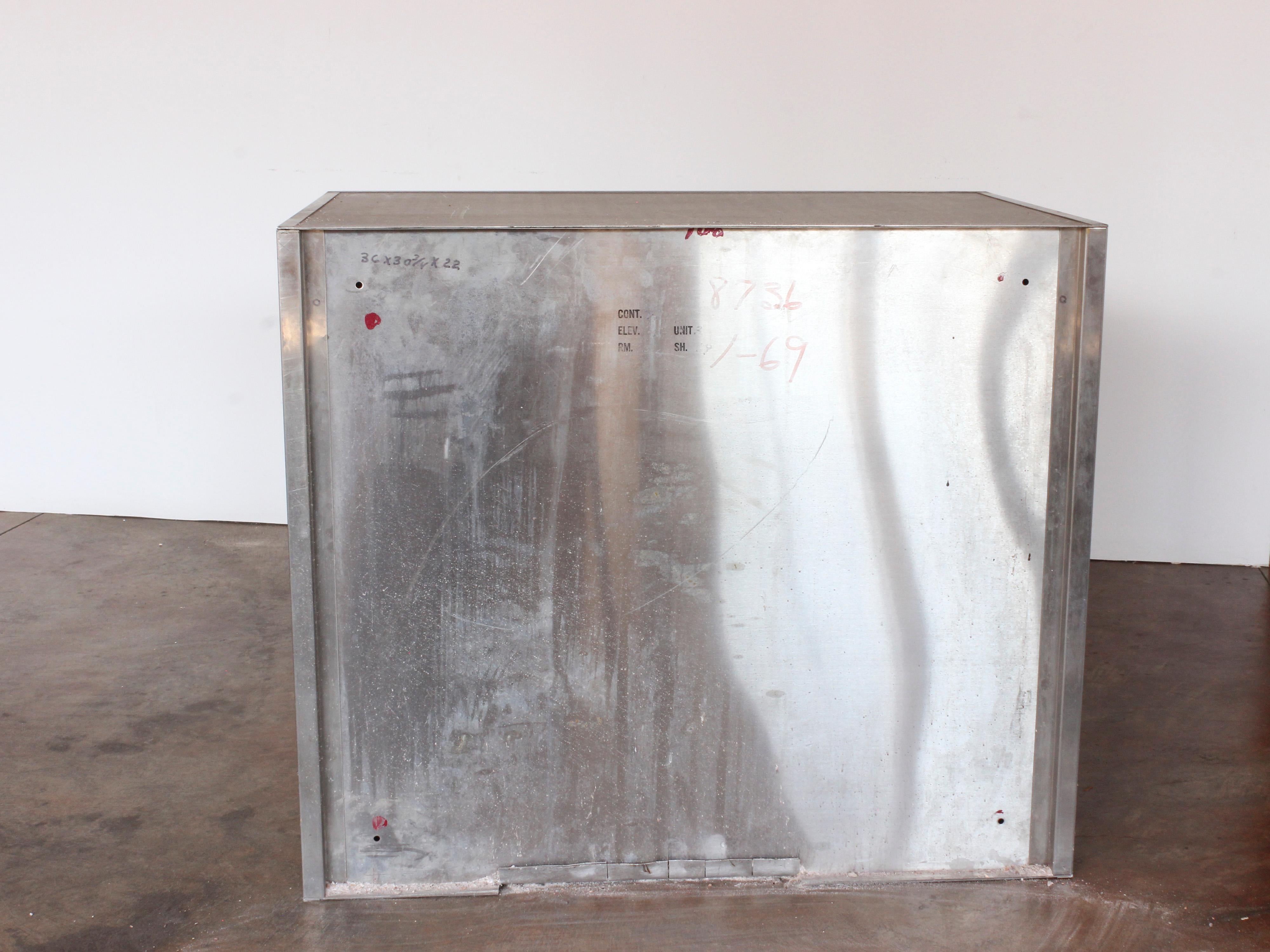 American Industrial Stainless Steel Chest With 4 Drawers, C. 1940s For Sale 12