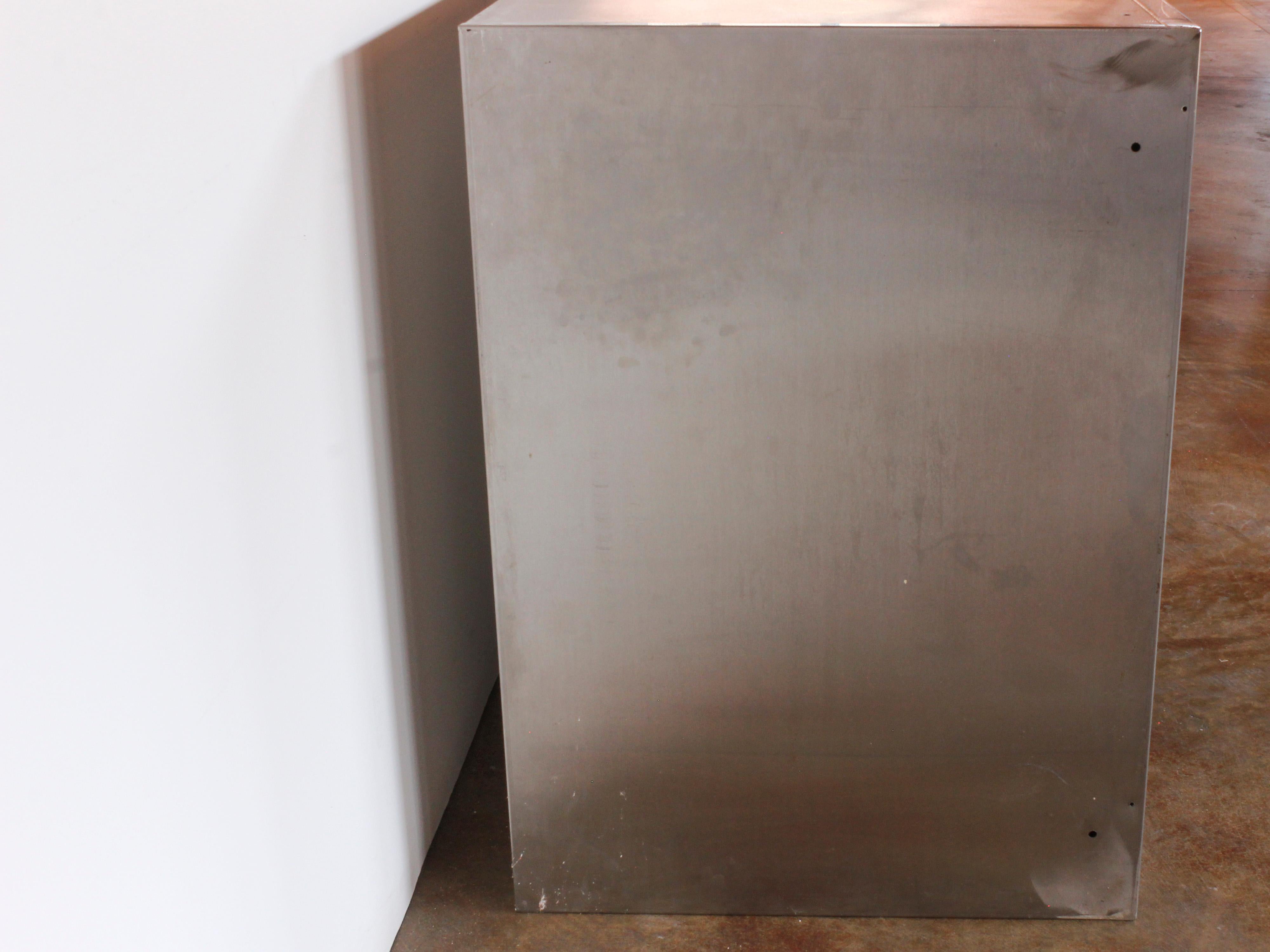 Mid-20th Century American Industrial Stainless Steel Chest With 4 Drawers, C. 1940s For Sale