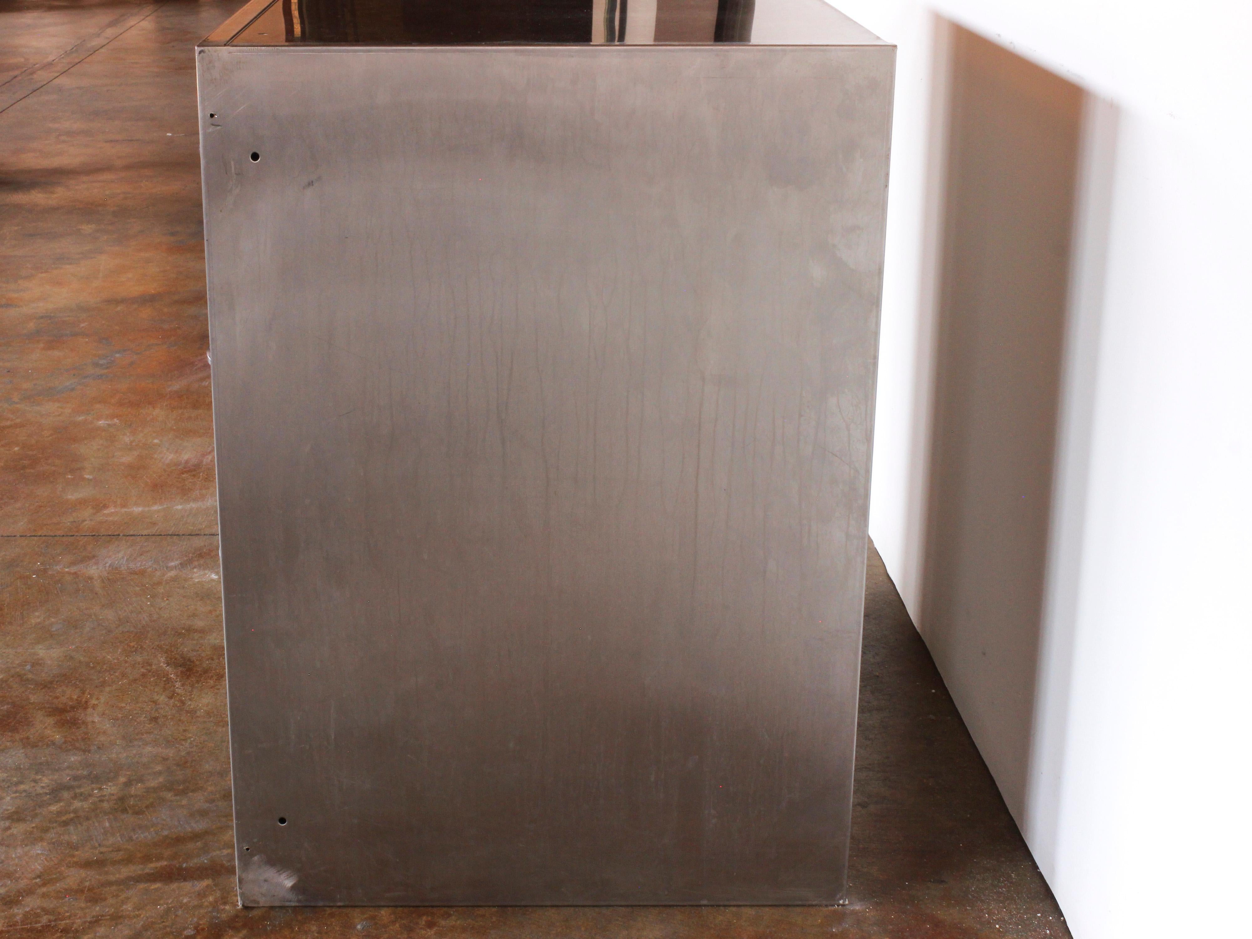 Mid-20th Century American Industrial Stainless Steel Chest with 4 Drawers, C. 1940s