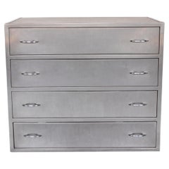American Industrial Stainless Steel Chest With 4 Drawers, C. 1940s
