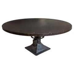 American Industrial Steel Dining Table