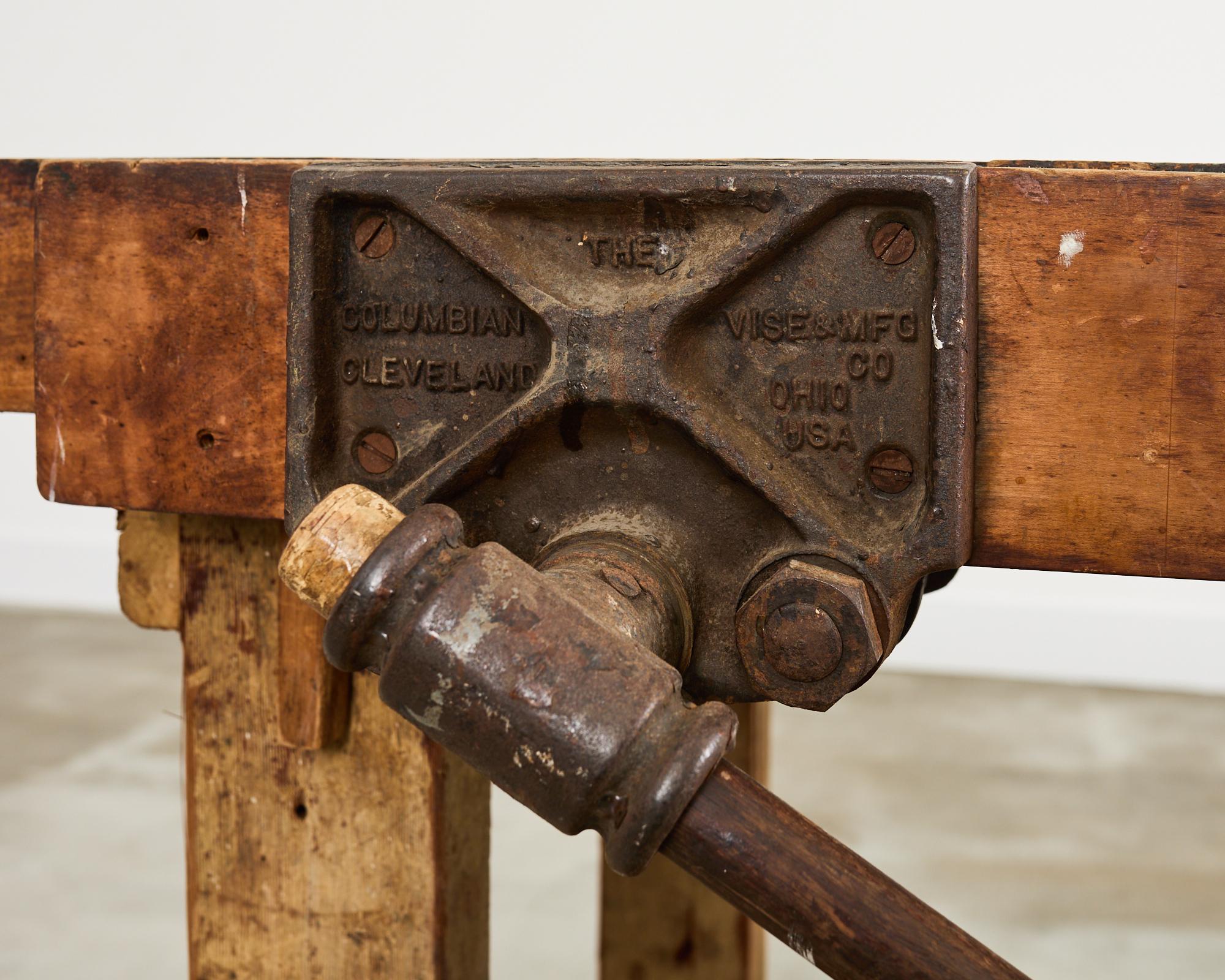 American Industrial Style Carpenters Work Bench Table or Etabli 4