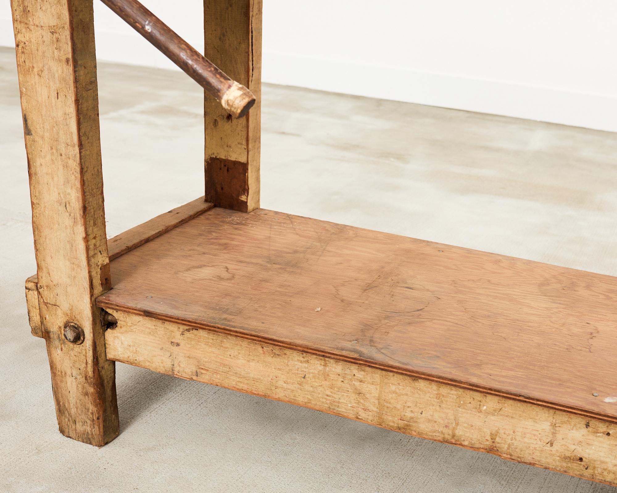 American Industrial Style Carpenters Work Bench Table or Etabli 5