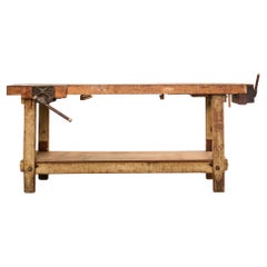 American Industrial Style Carpenters Work Bench Table or Etabli