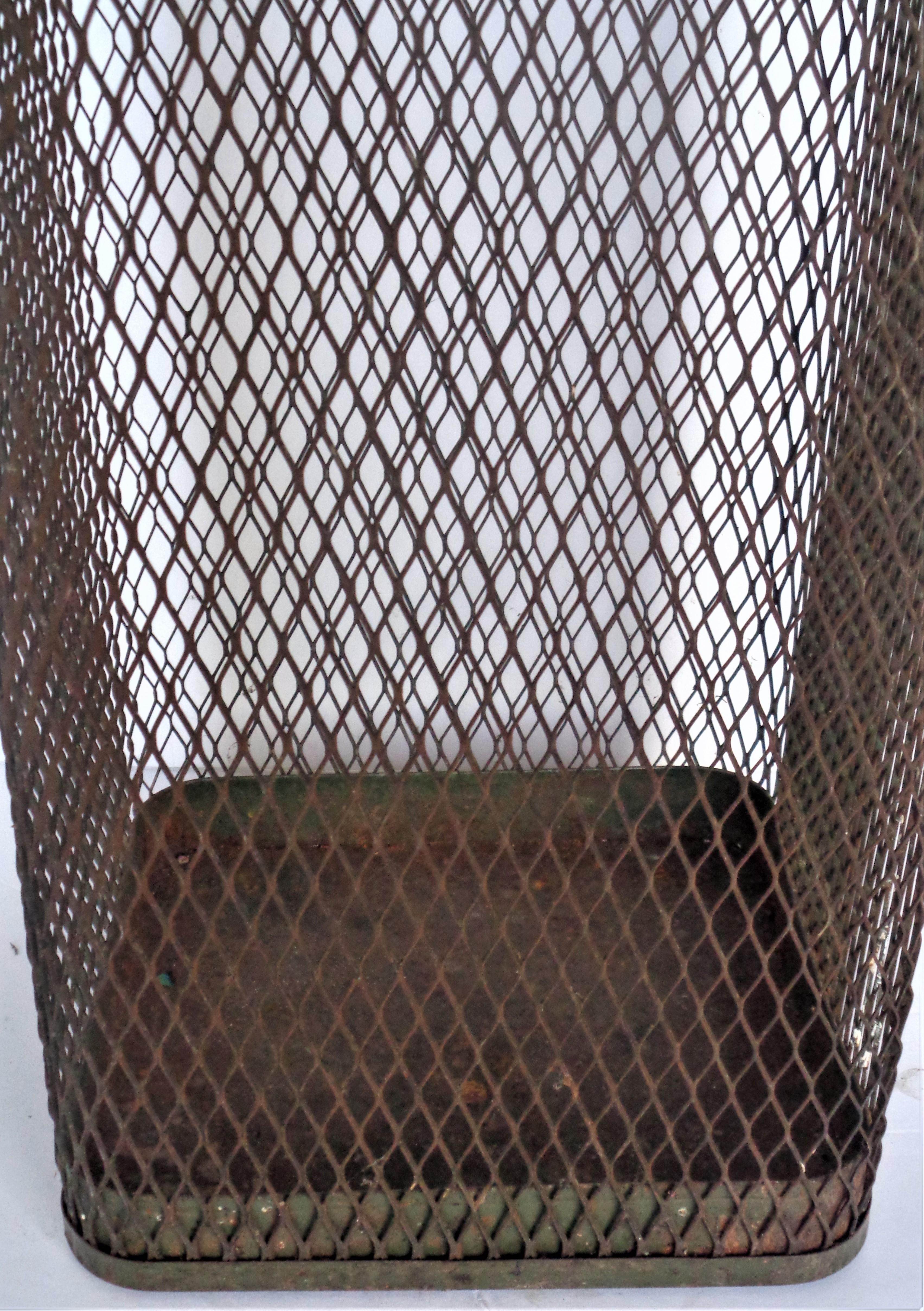 tall metal basket