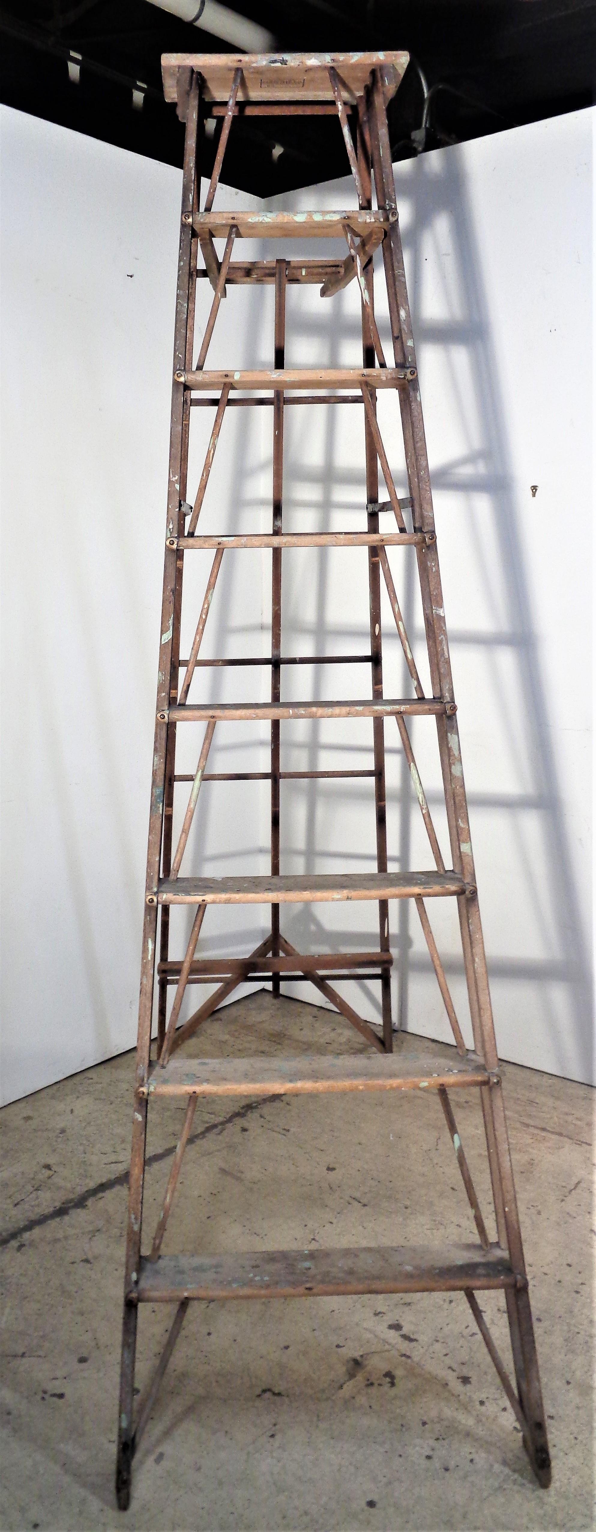 American Architectural Design Industrial Work Ladder, Circa 1940 For Sale 2
