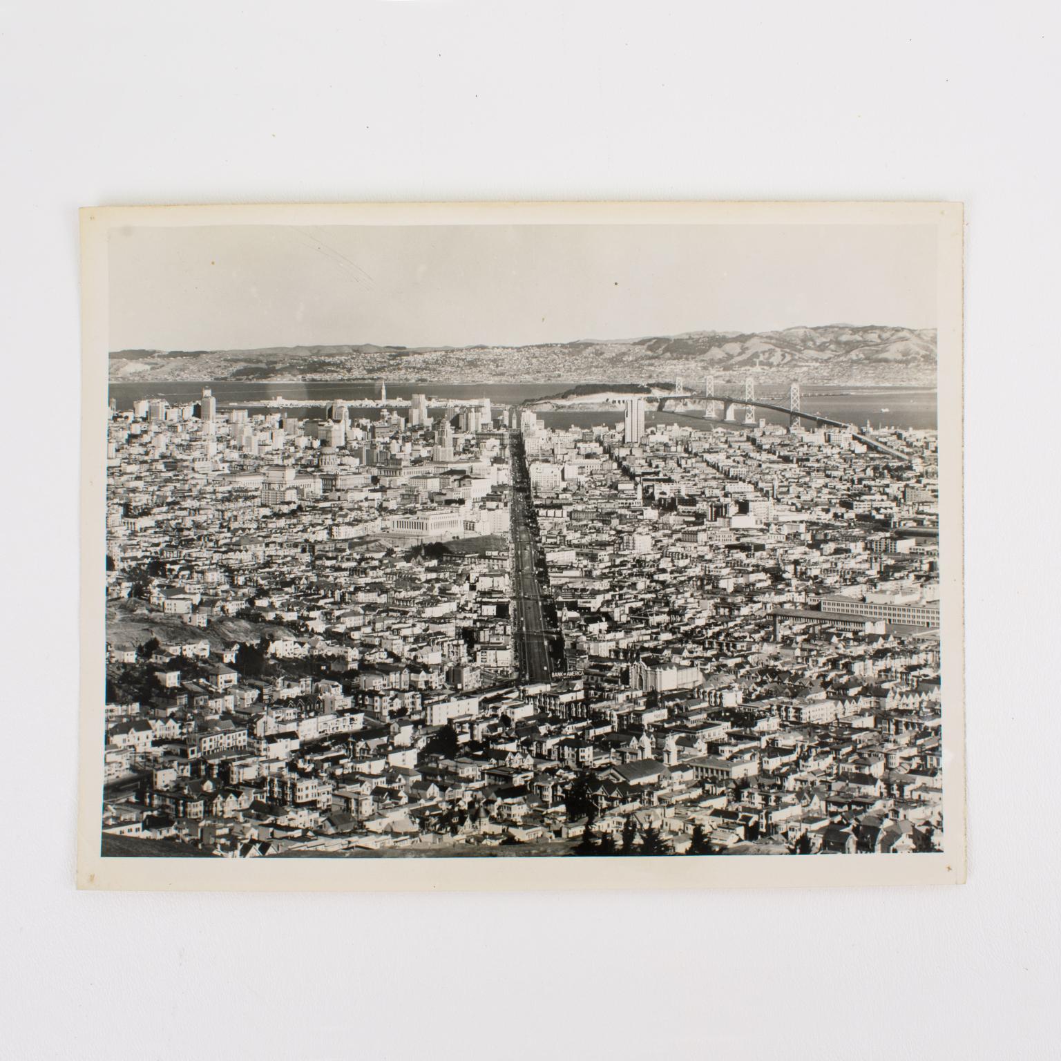 Panoramic View of San Francisco 1939, Silver Gelatin Black and White Photography For Sale 2