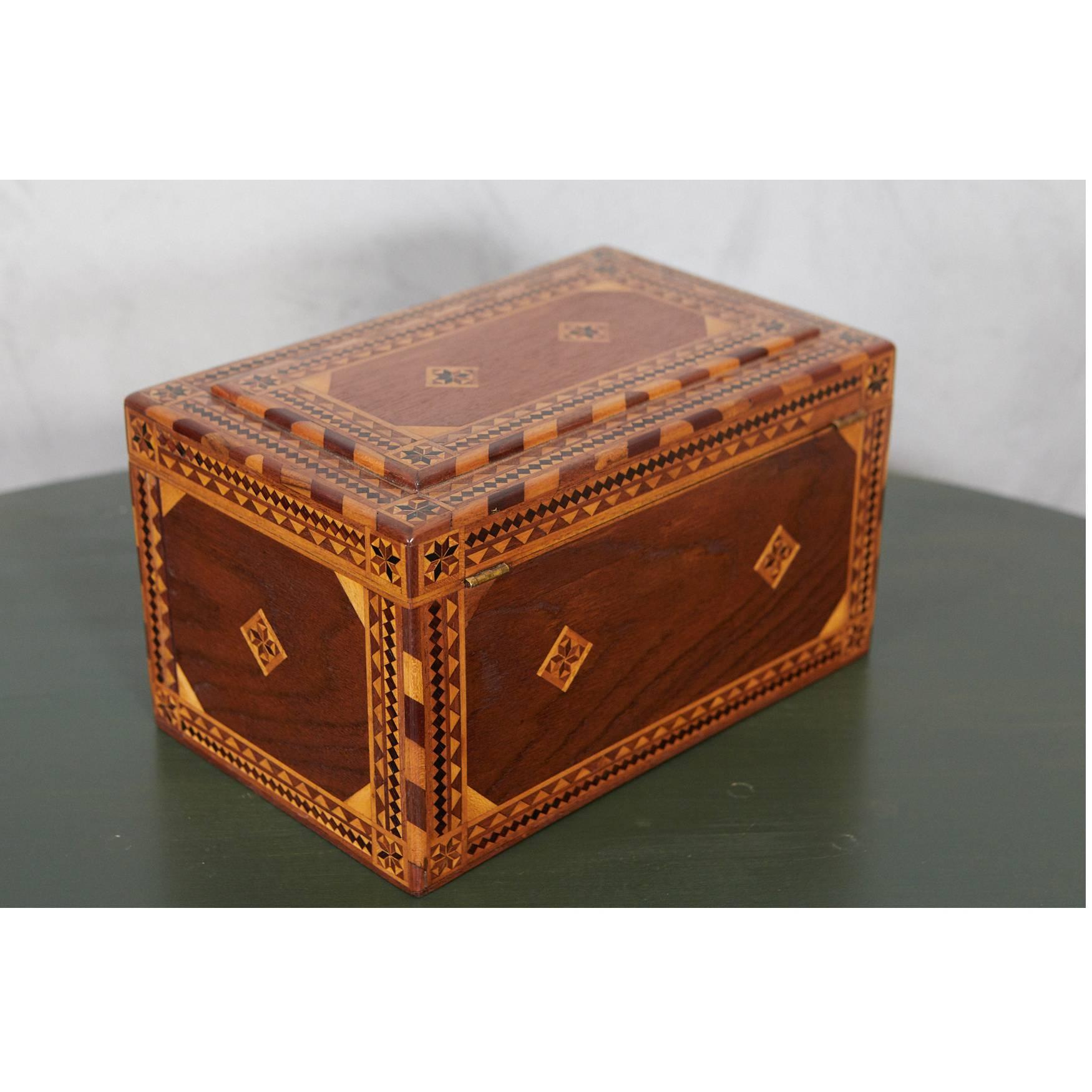 Parquetry American Inlaid Box For Sale