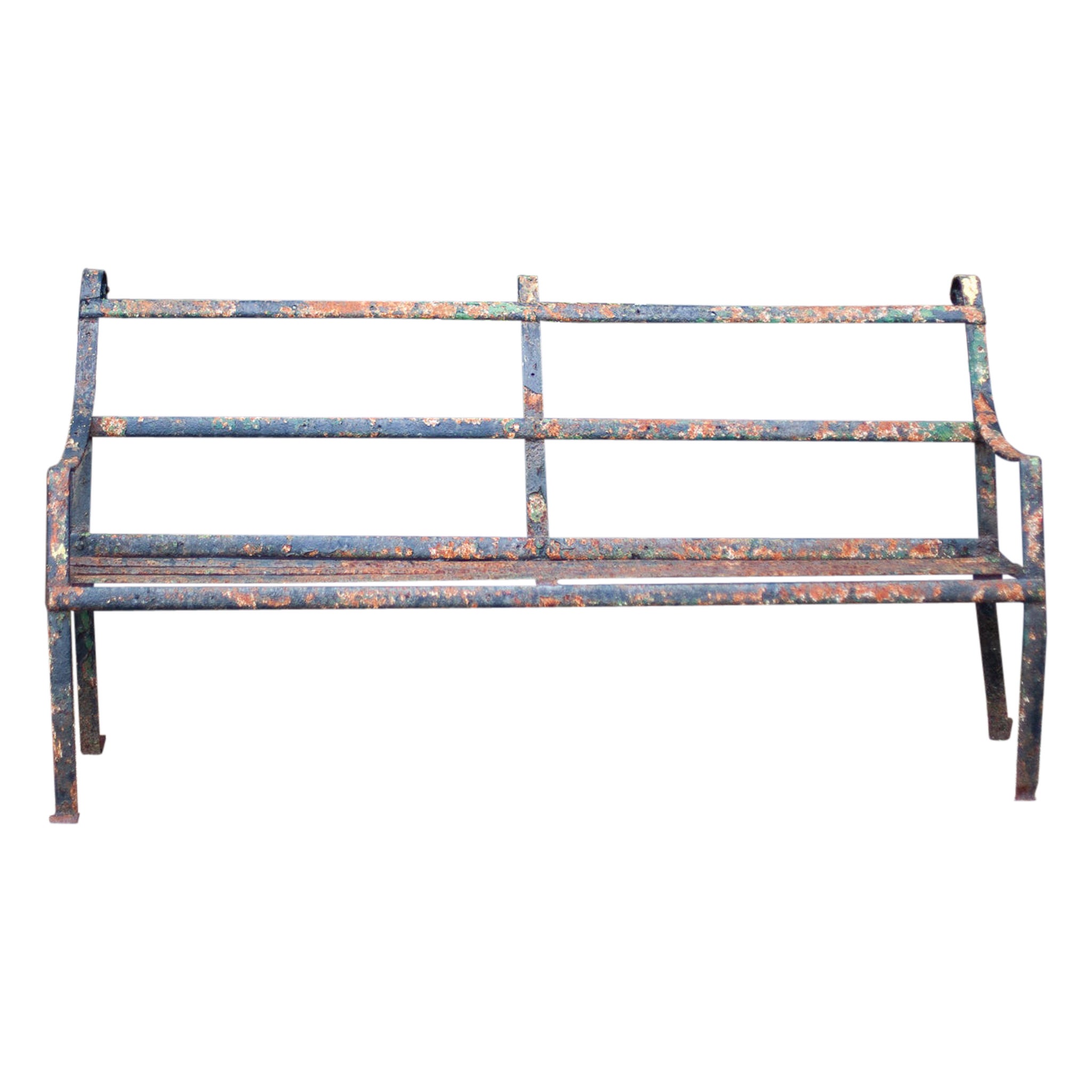 American Iron Strap Garden Bench