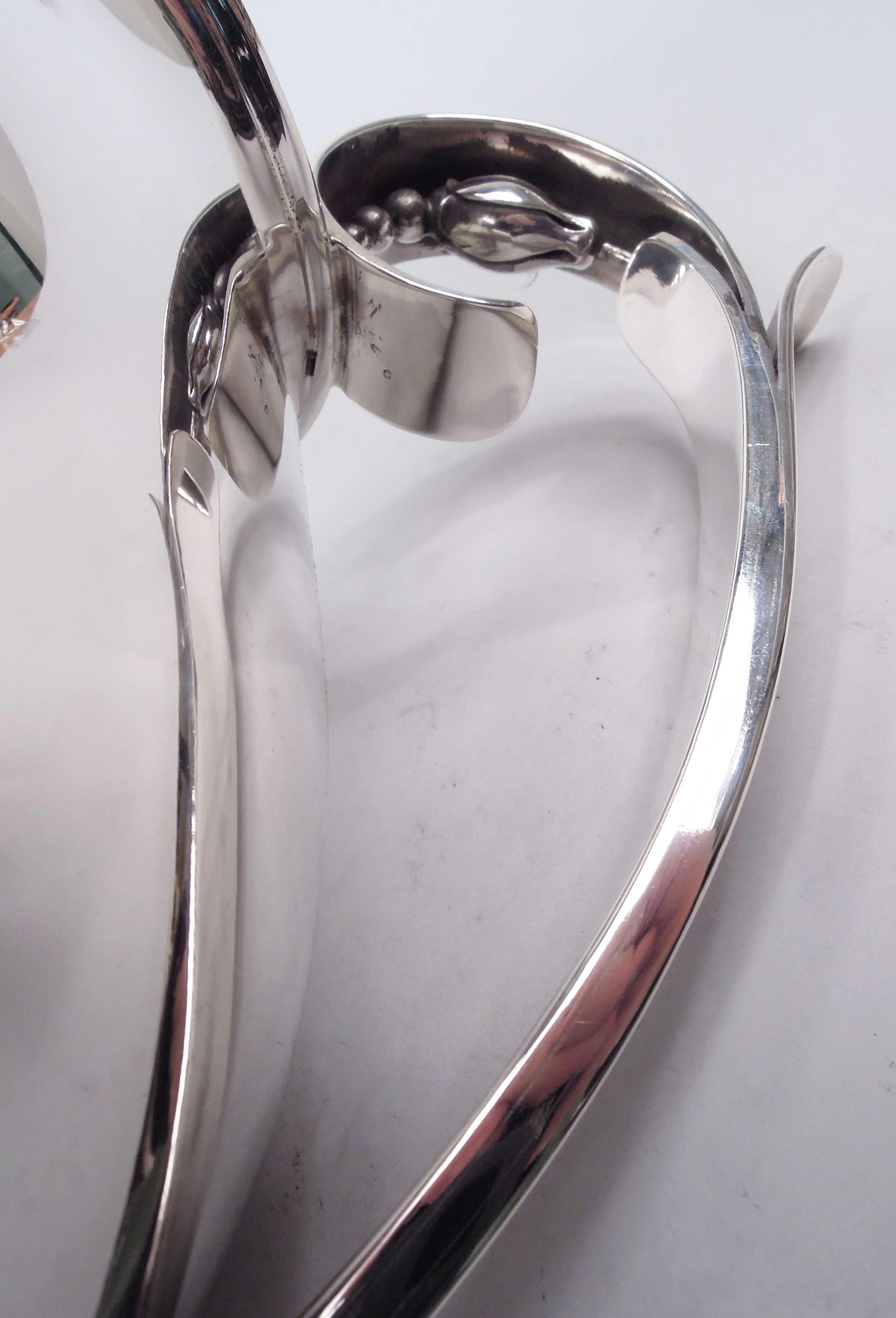 American Jensen-Inspired Sterling Silver Water Pitcher by La Paglia In Good Condition For Sale In New York, NY