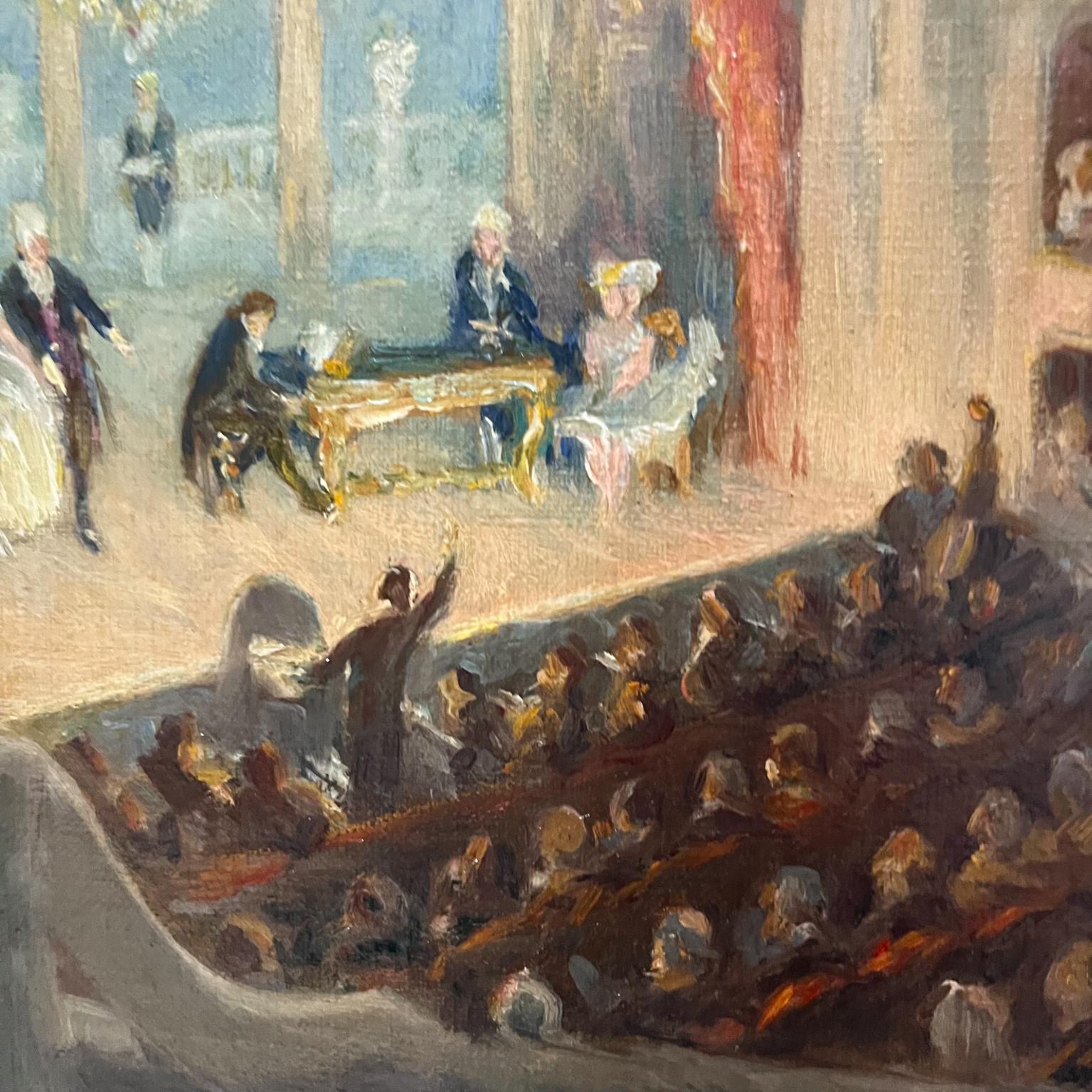 American John Rettig Art Oil Painting on Canvas L'Opera Paris 1927 8