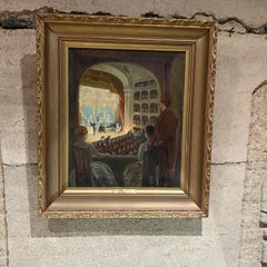 American John Rettig Art Oil Painting on Canvas L'Opera Paris 1927