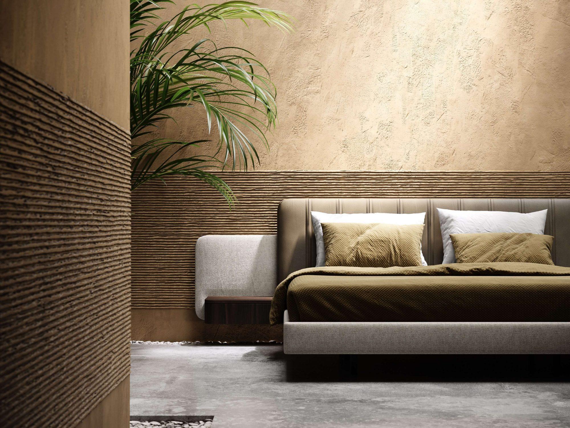 Lit américain grand format avec tables de nuit flottantes en vente 5