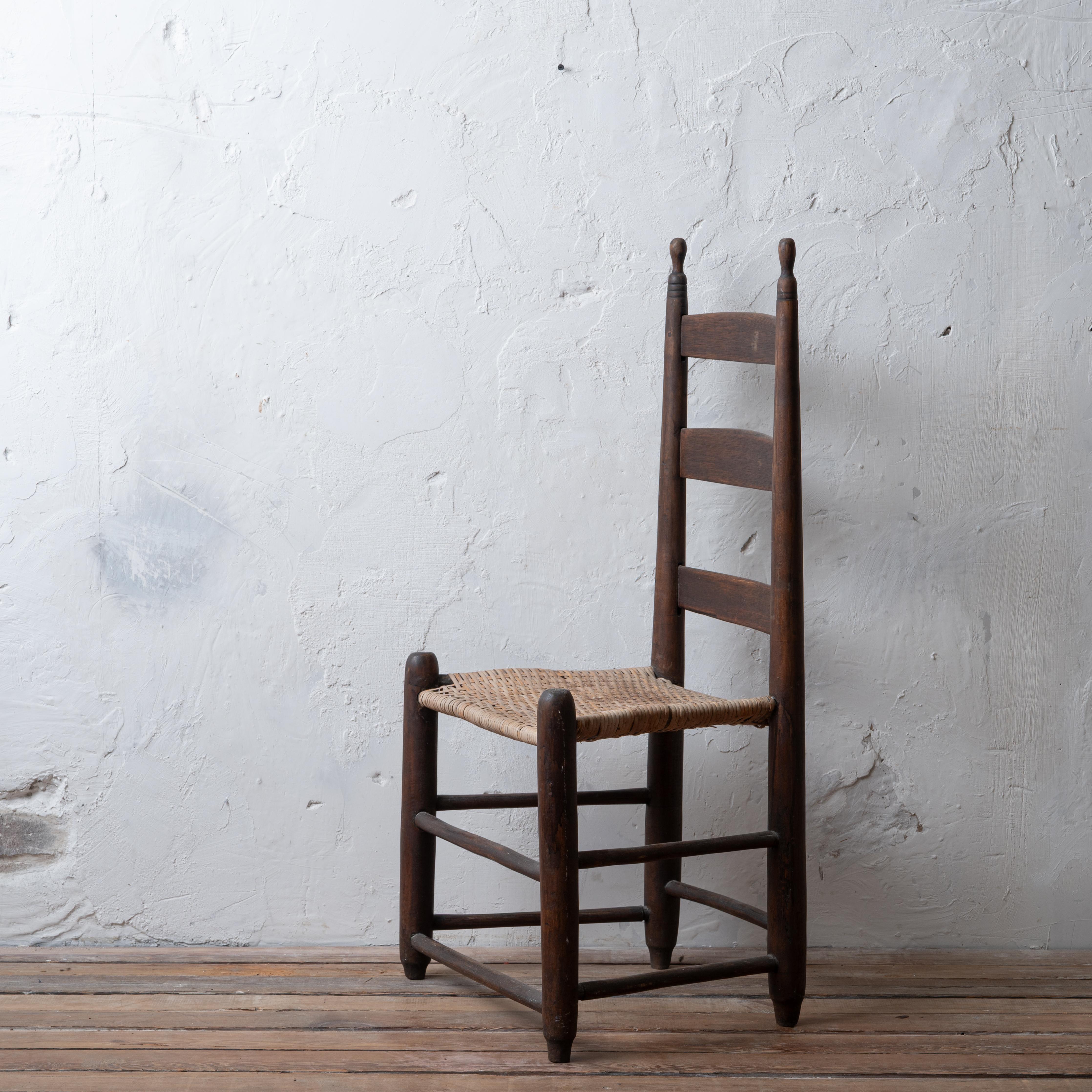 American Ladder Back Chair, c.1800 principios del siglo XIX en venta