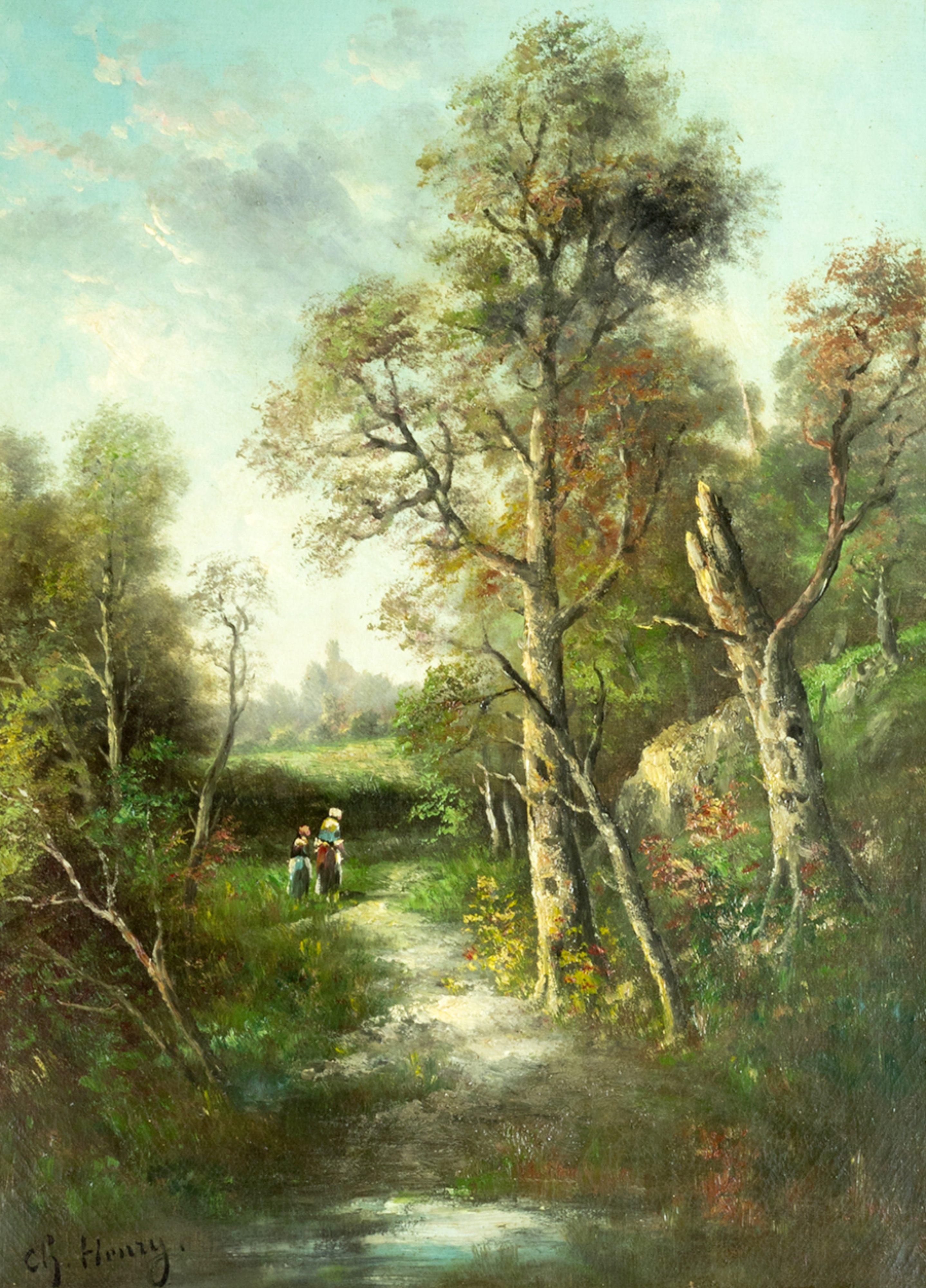 Toile Paysage américain par C.H. Harmon, Californie, années 1900 en vente