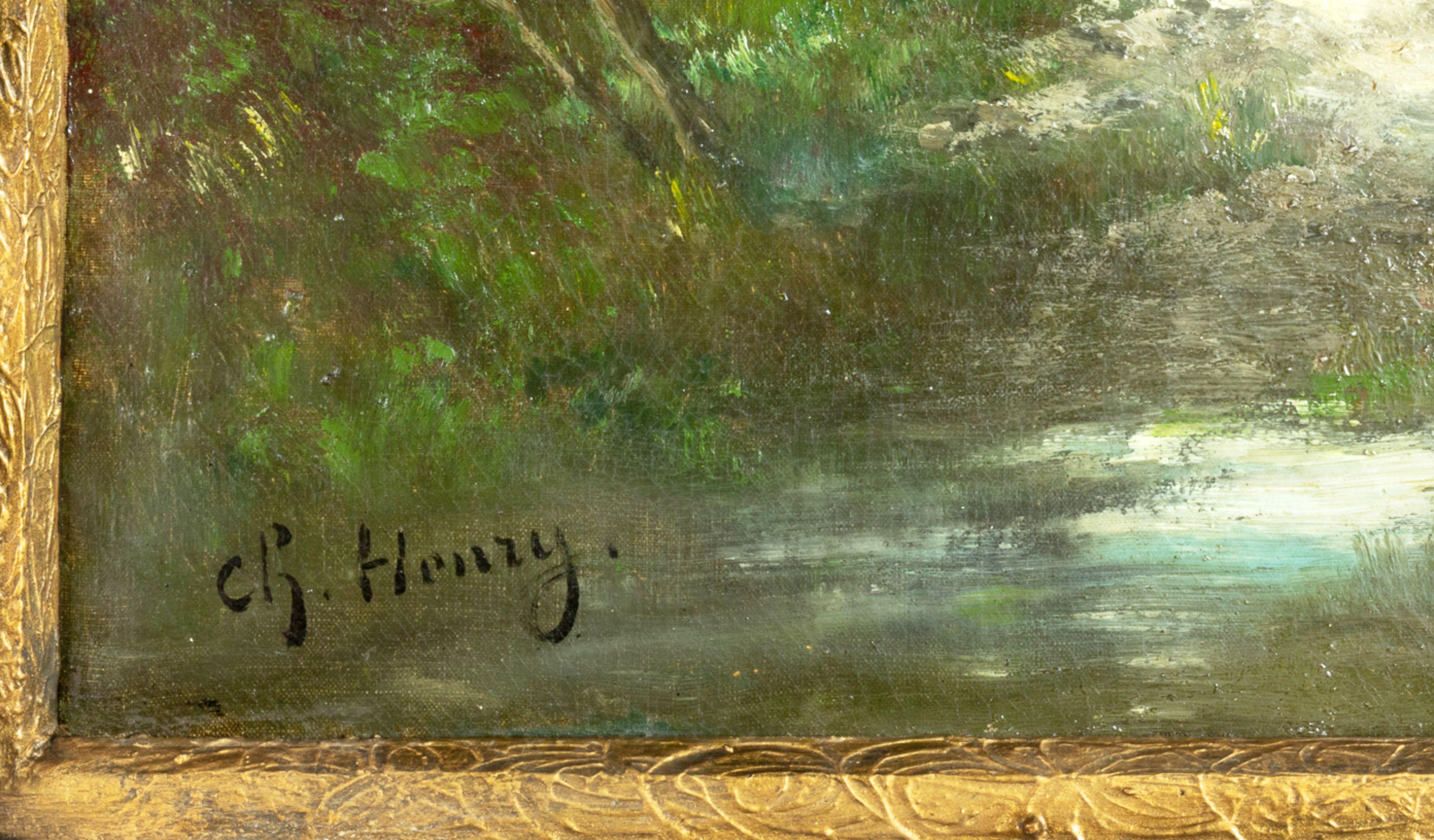 Paysage américain par C.H. Harmon, Californie, années 1900 en vente 1