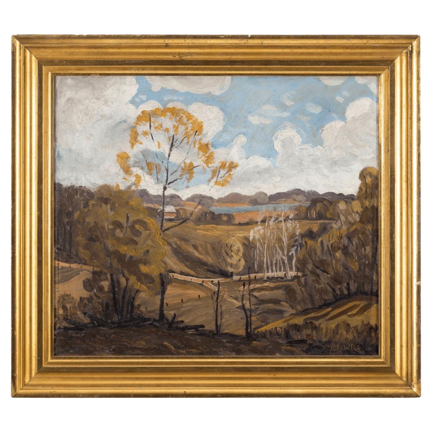 American Landscape Oil Painting by R. Lawler