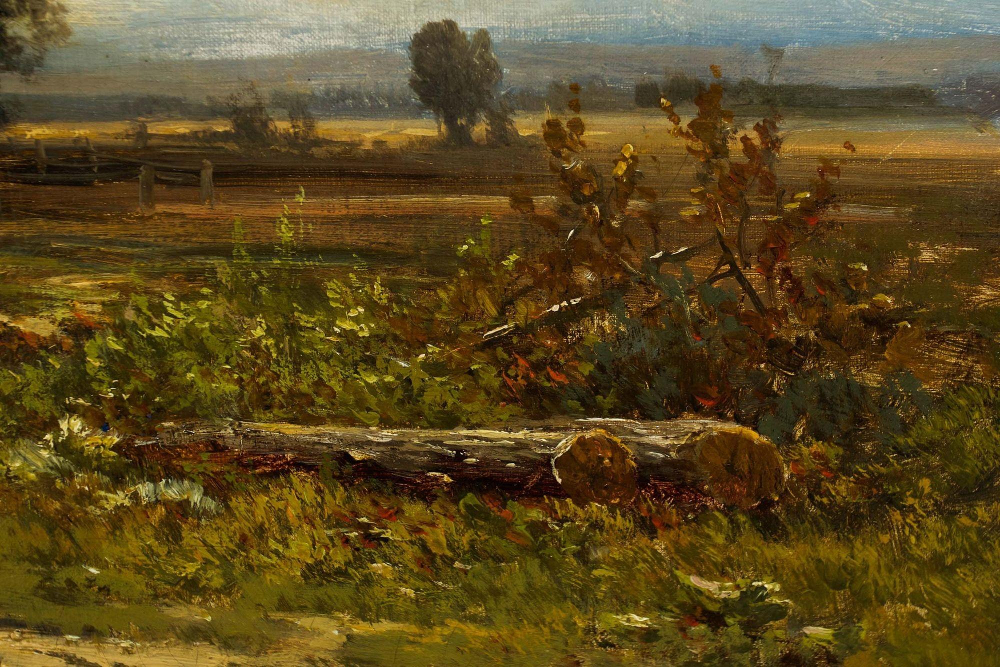 Peinture de paysage américain « Farm at Rockaway, New Jersey » par Carl Weber en vente 7