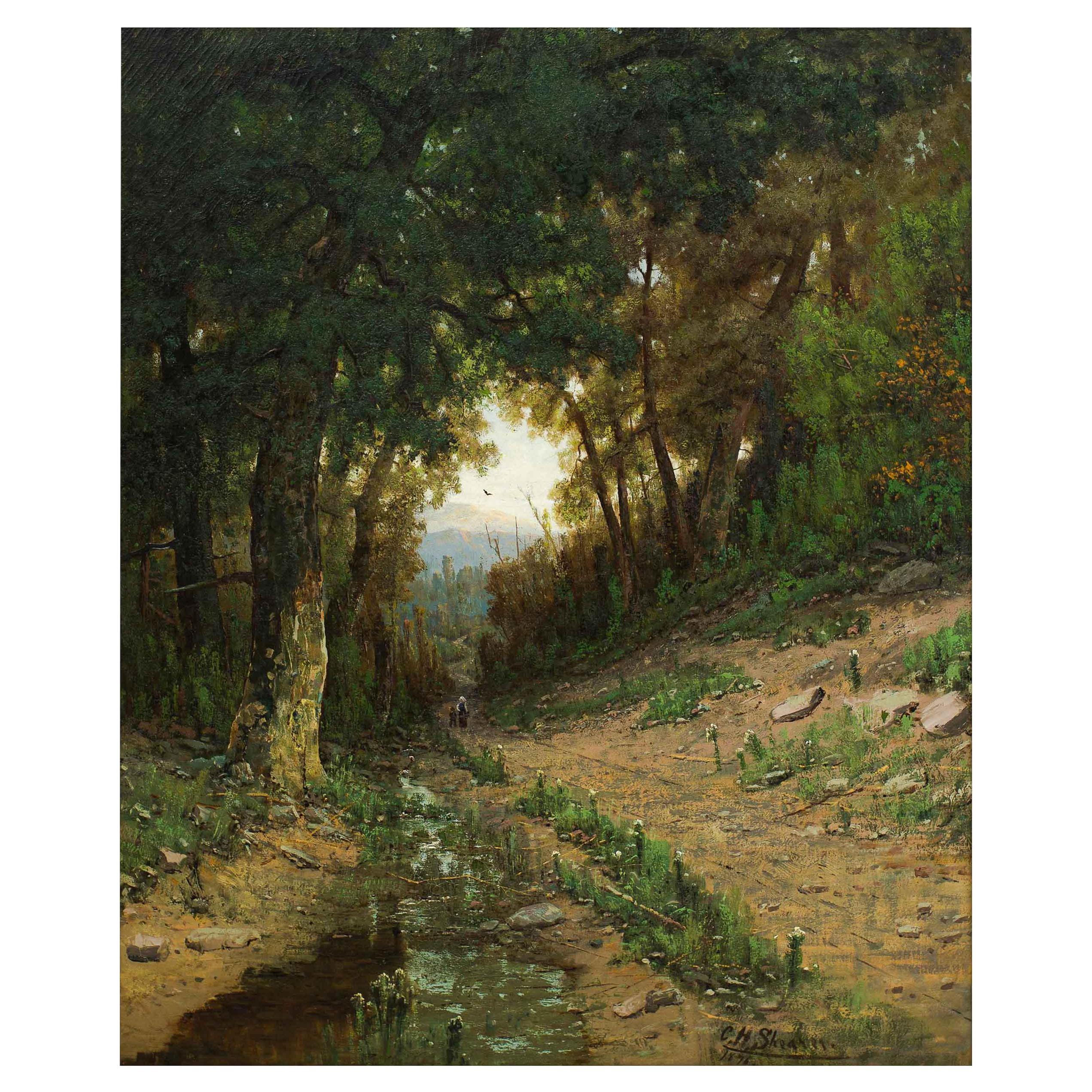 Landscape Painting "Path in the White Mountains" (1876) by Christopher Shearer