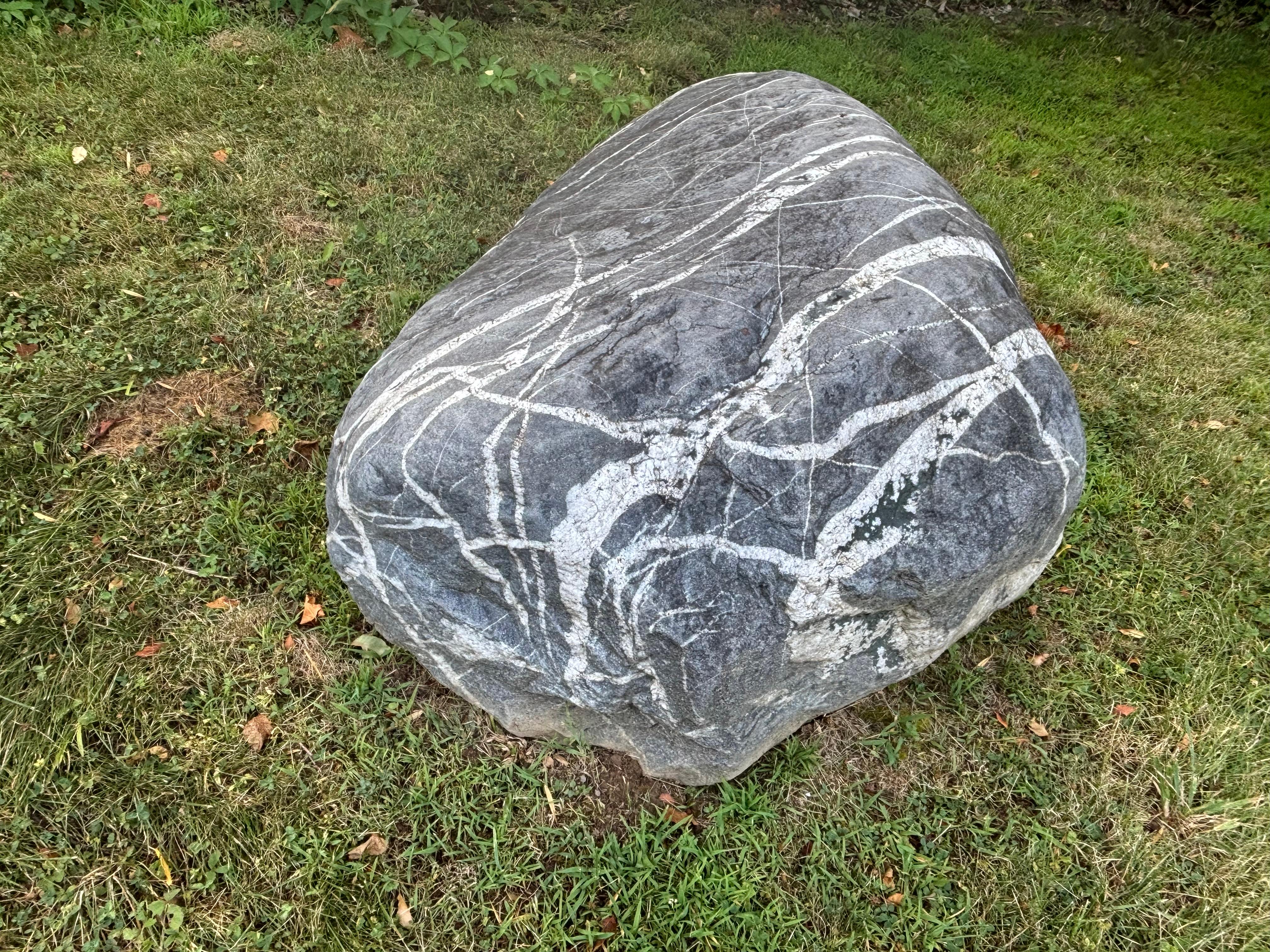 American Large Precious Bulls Eye Natural Mountain Garden Stone Unique Statement (20. Jahrhundert) im Angebot