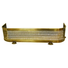 American Late 19th Century Brass Pierced Footed Fender