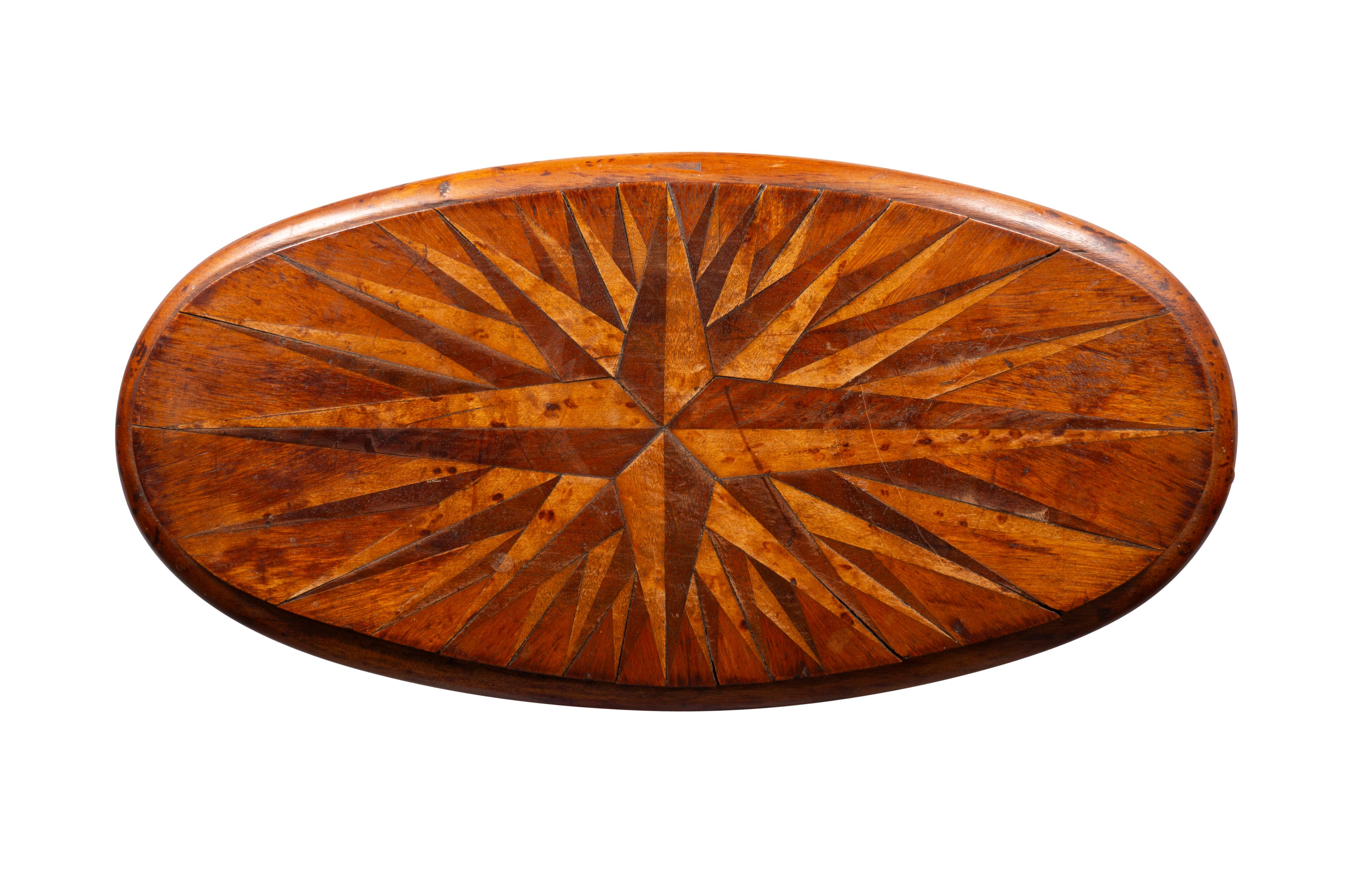 American Late Federal Walnut Table Form Centerpiece For Sale 3