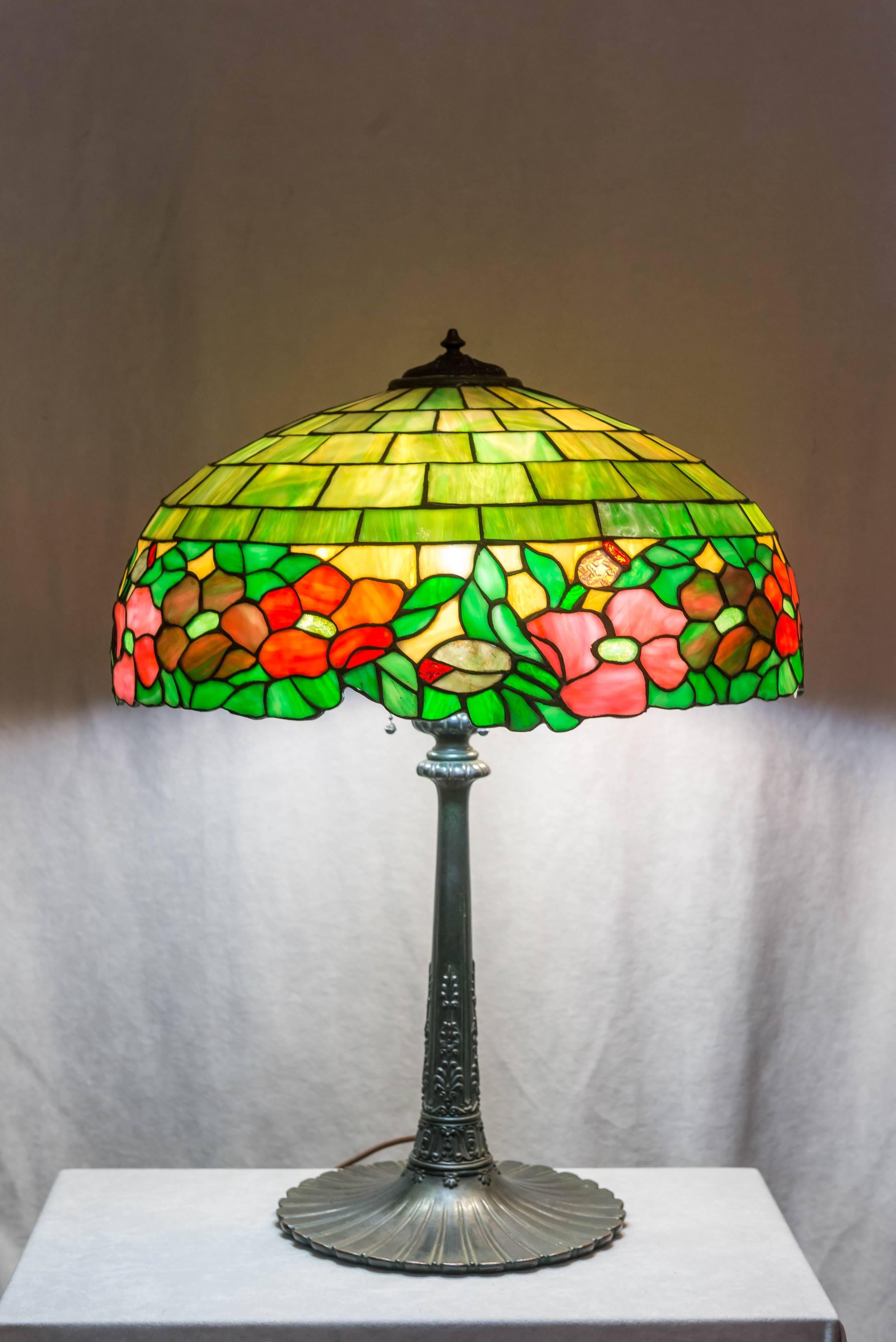 flower stained glass lamp