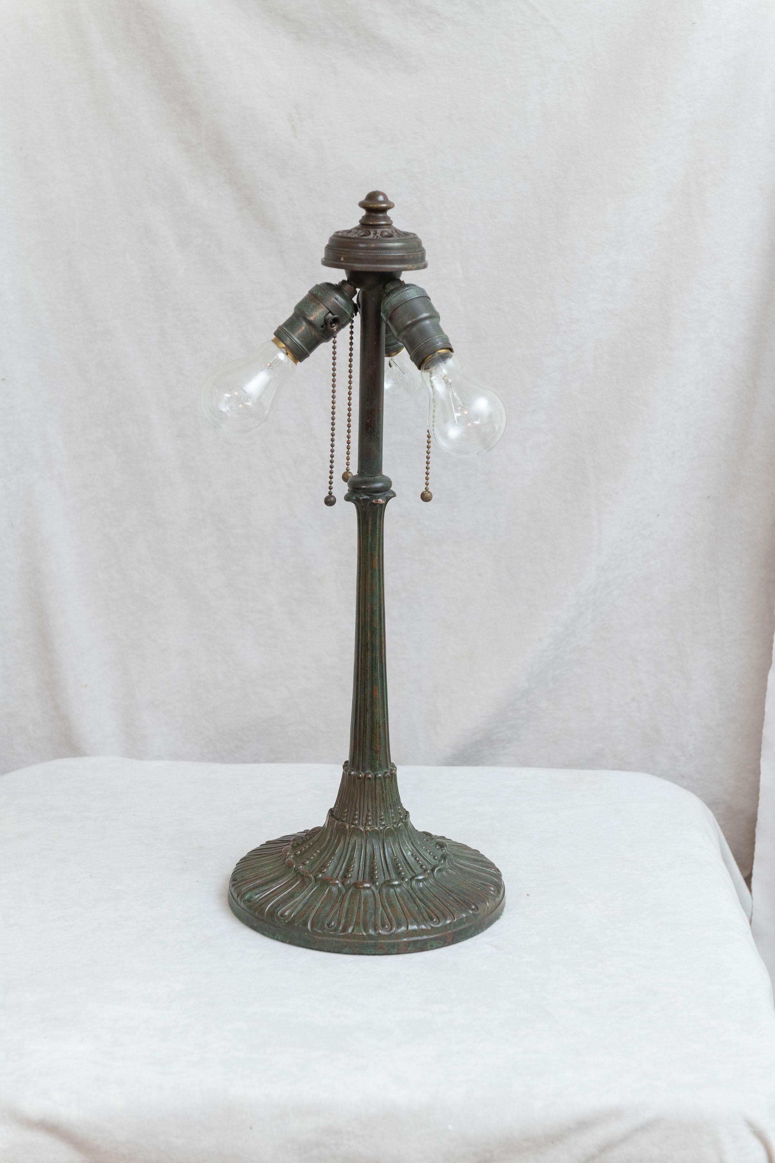 Art Nouveau American Leaded Glass Table Lamp by Wilkinson, circa 1910
