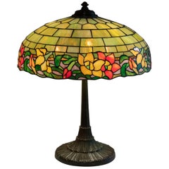 American Leaded Glass Table Lamp by Wilkinson, circa 1910