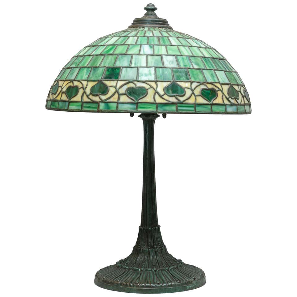 Leaded Glass Lamps - 8 For Sale on 1stDibs