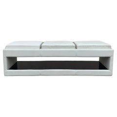 American Leather 3 Seat Bench in White
