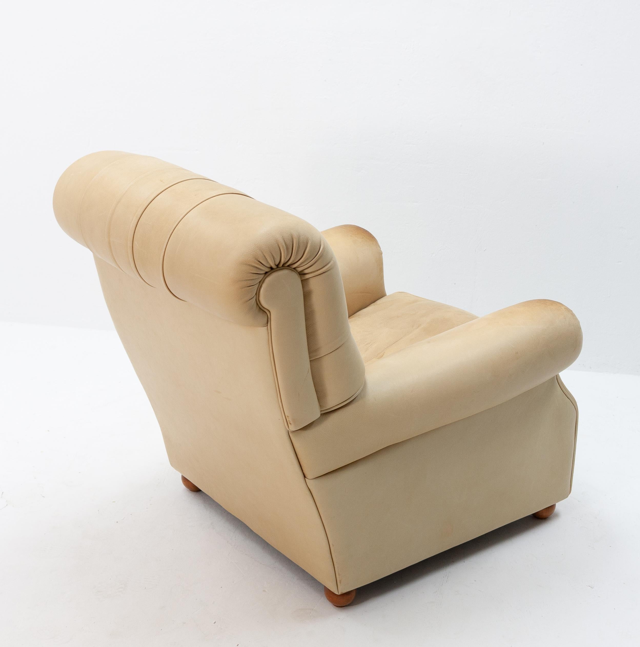 Late 20th Century American Leather Lounge Chair