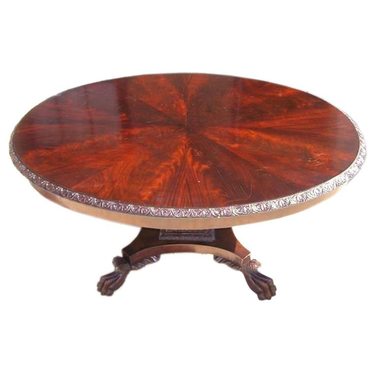 American Mahogany Oval Library Table. Circa 1820 For Sale