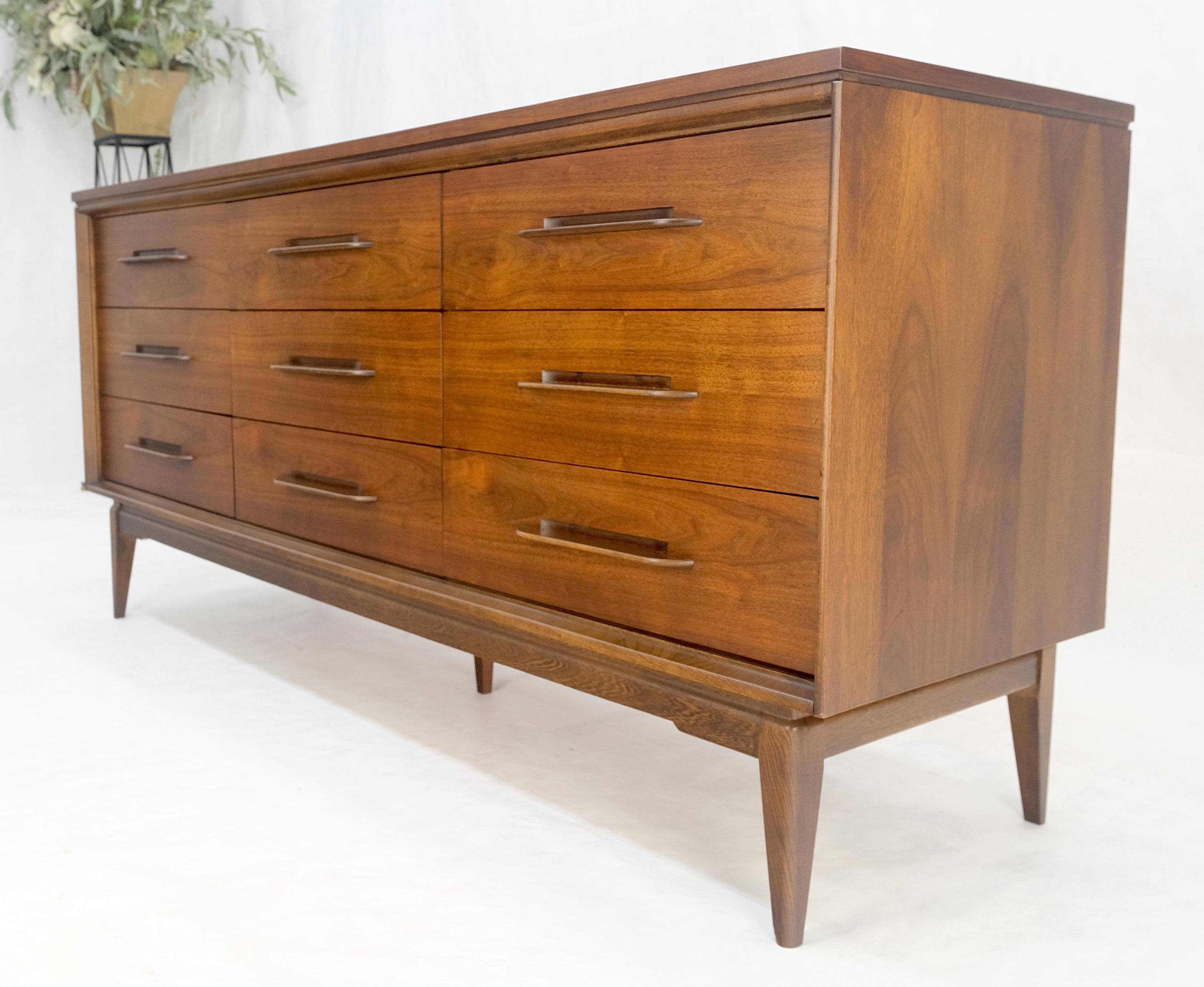 American Light Oiled Walnut 9 Drawers  Sculptured Pull 66