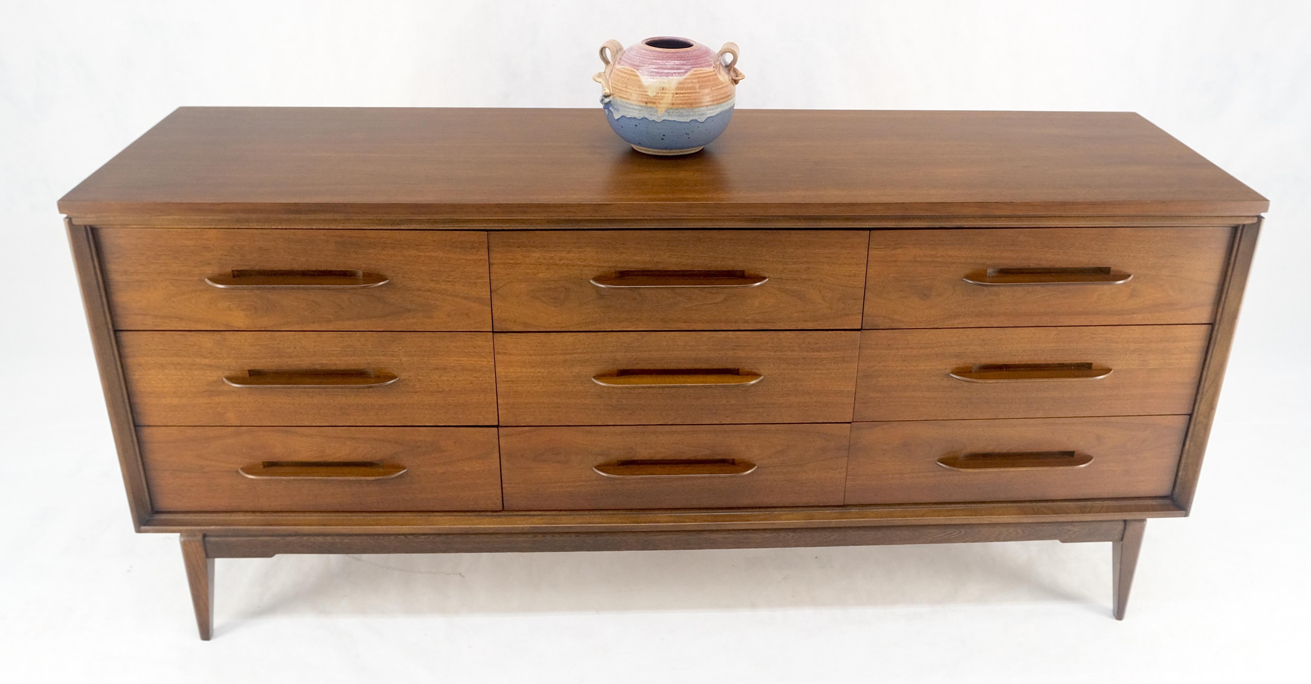 American Light Oiled Walnut 9 Drawers  Sculptured Pull 66