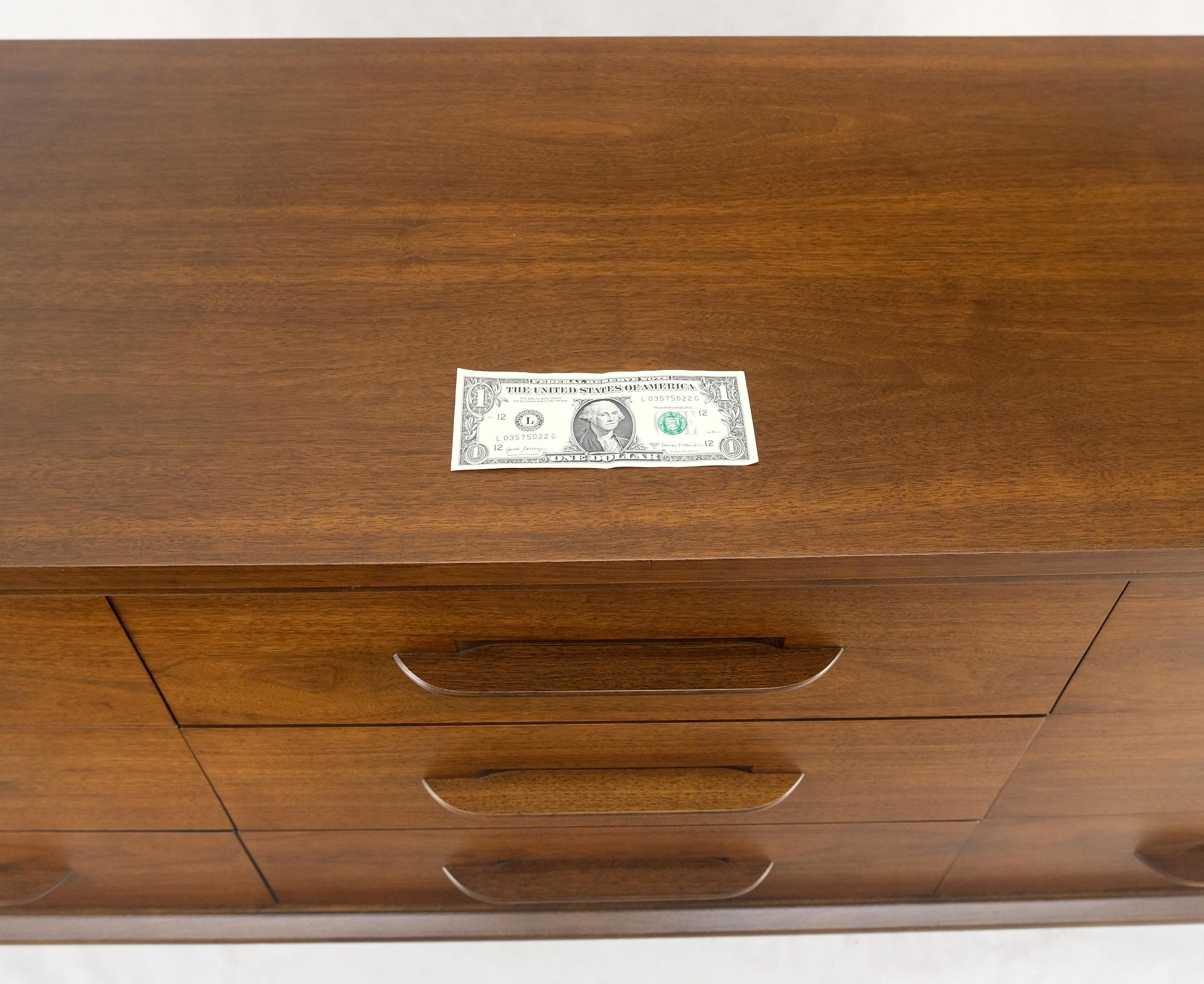 American Light Oiled Walnut 9 Drawers  Sculptured Pull 66