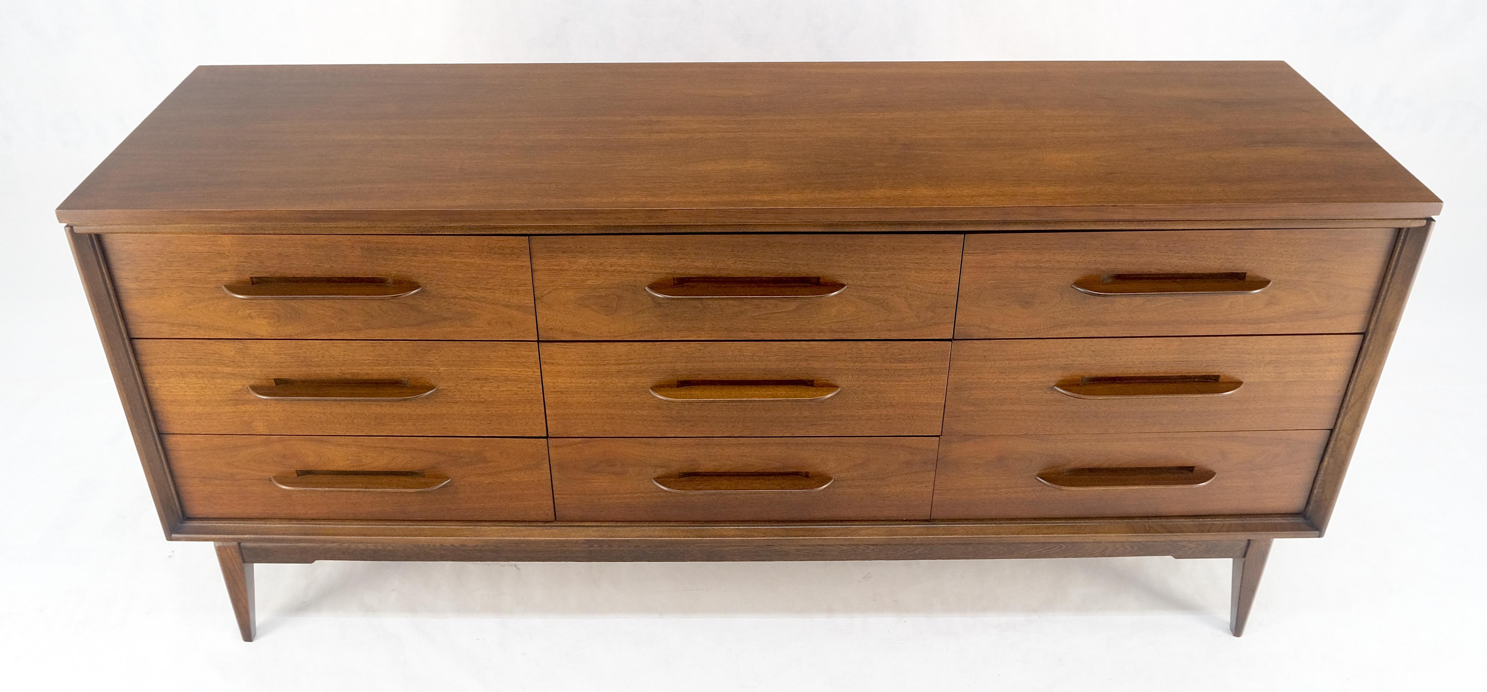 American Light Oiled Walnut 9 Drawers  Sculptured Pull 66