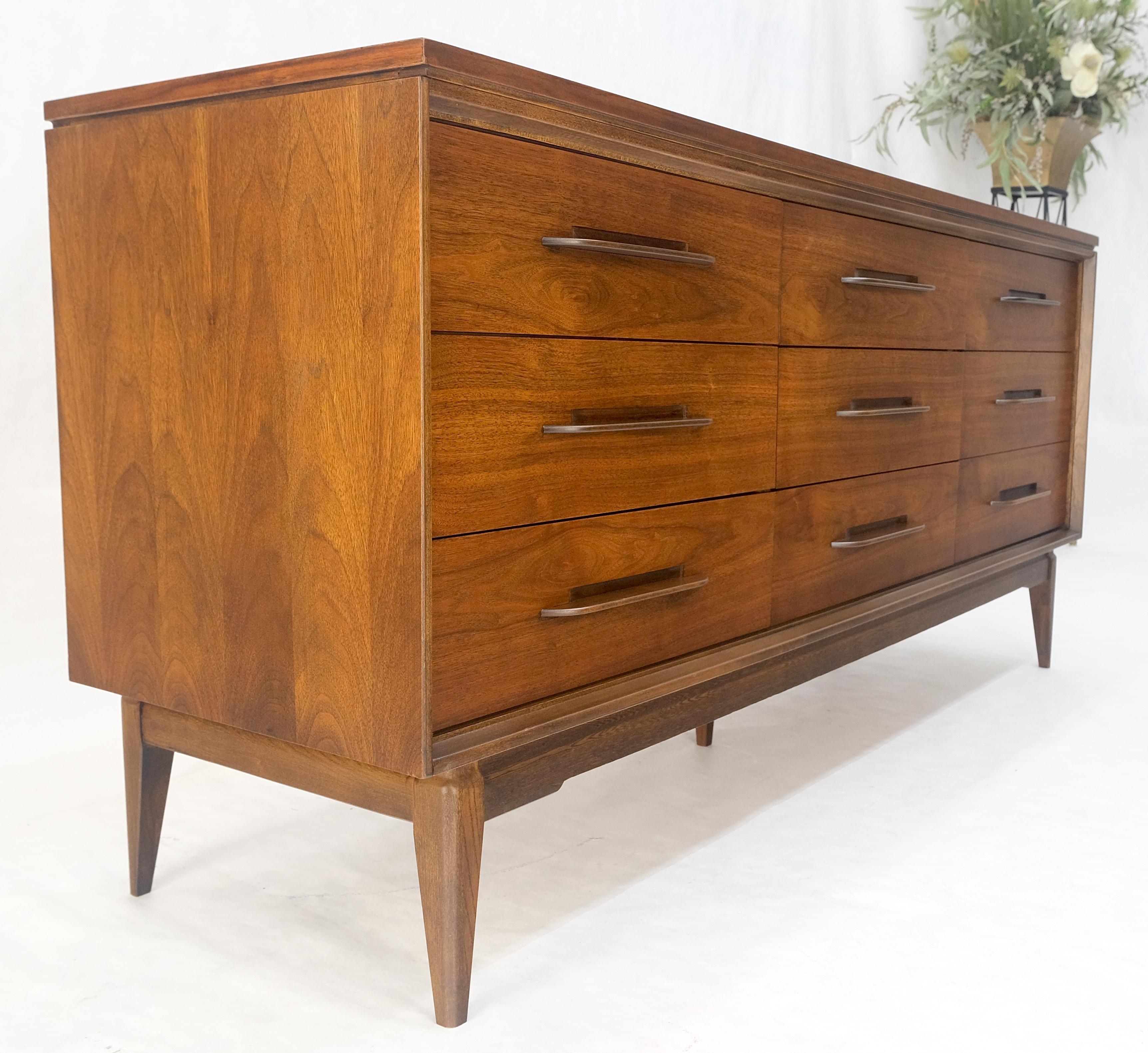 American Light Oiled Walnut 9 Drawers  Sculptured Pull 66