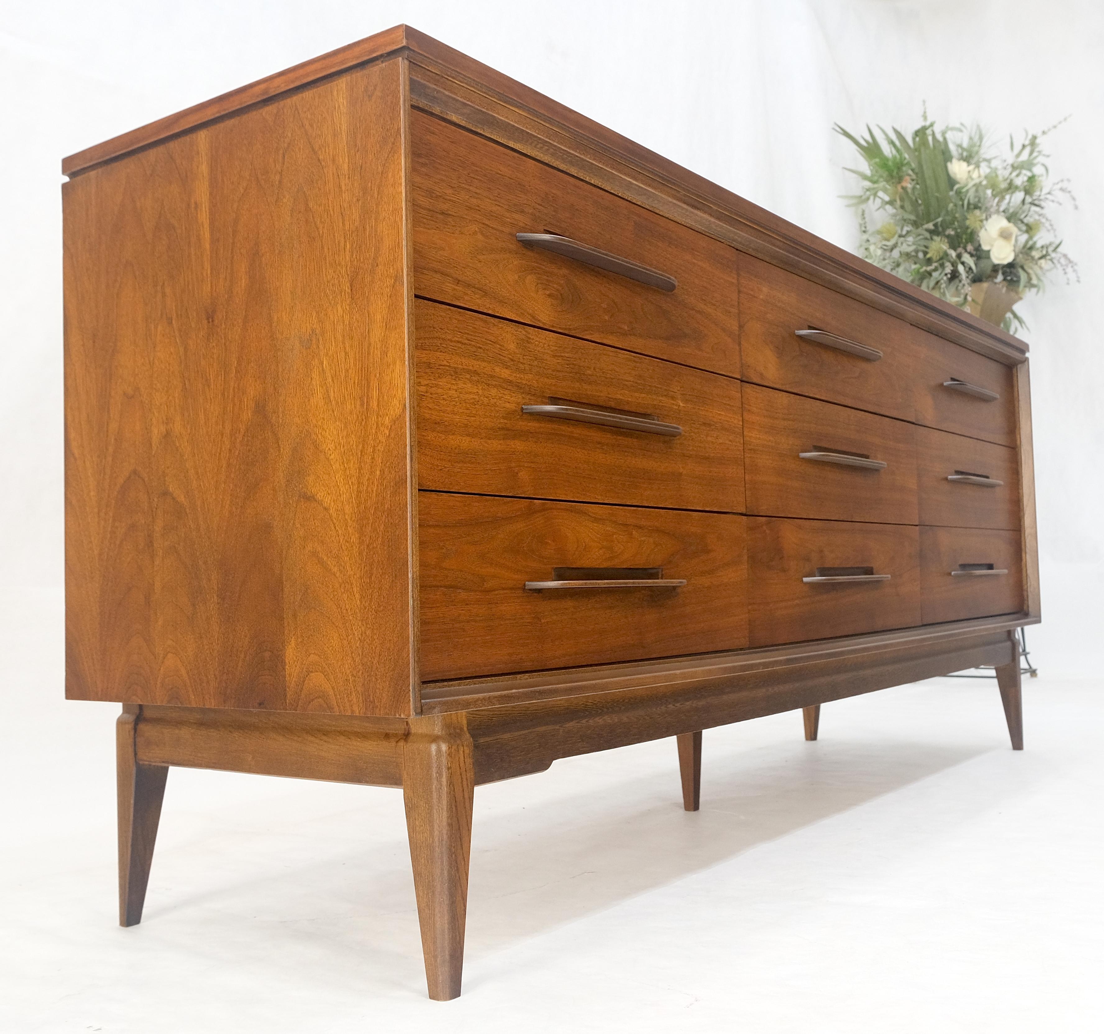 American Light Oiled Walnut 9 Drawers  Sculptured Pull 66