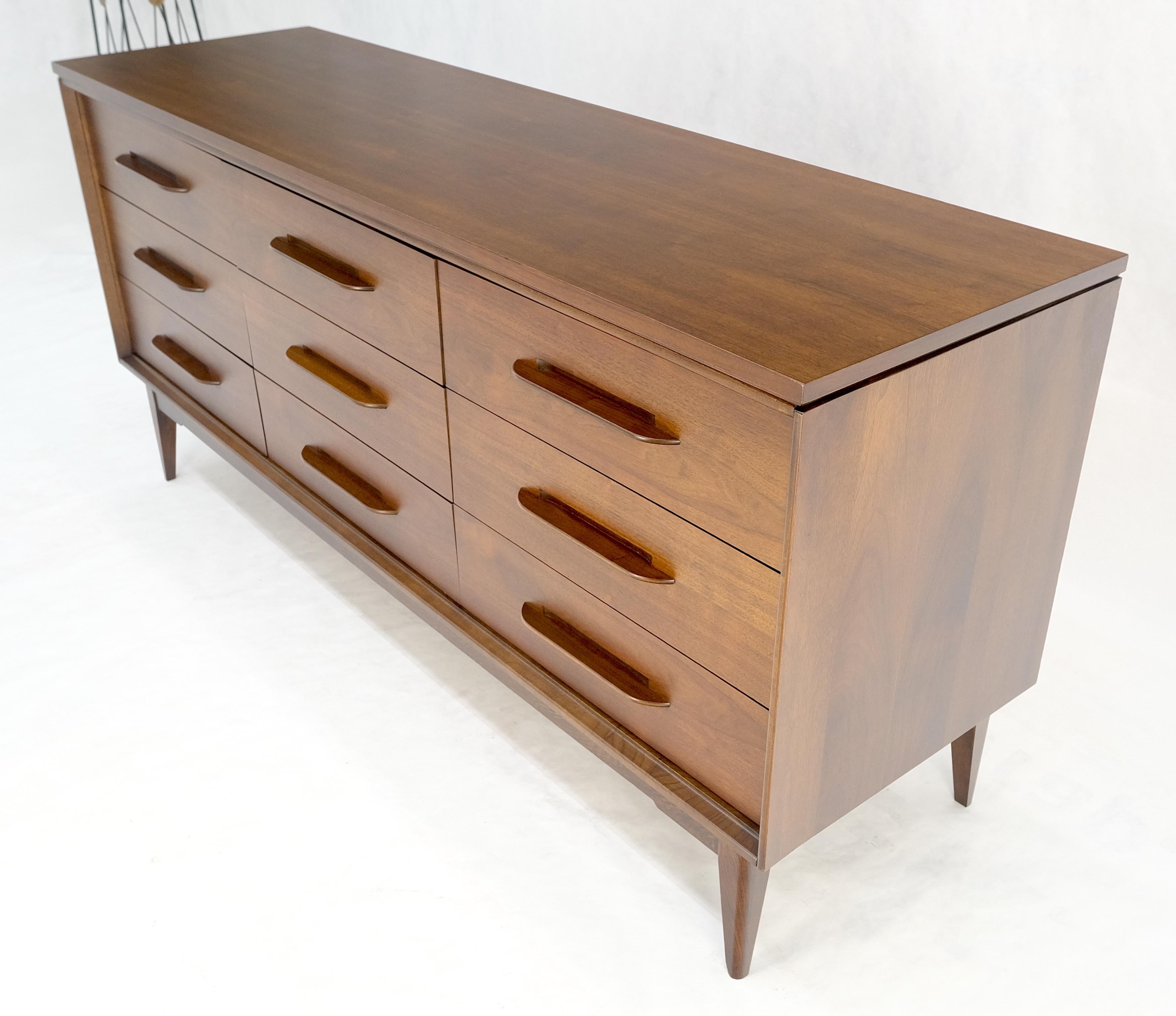 American Light Oiled Walnut 9 Drawers  Sculptured Pull 66