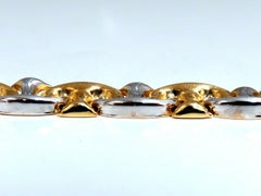 Amerikanisches, ineinander verschlungenes Gliederarmband aus Gold, 14 Karat, zweifarbig