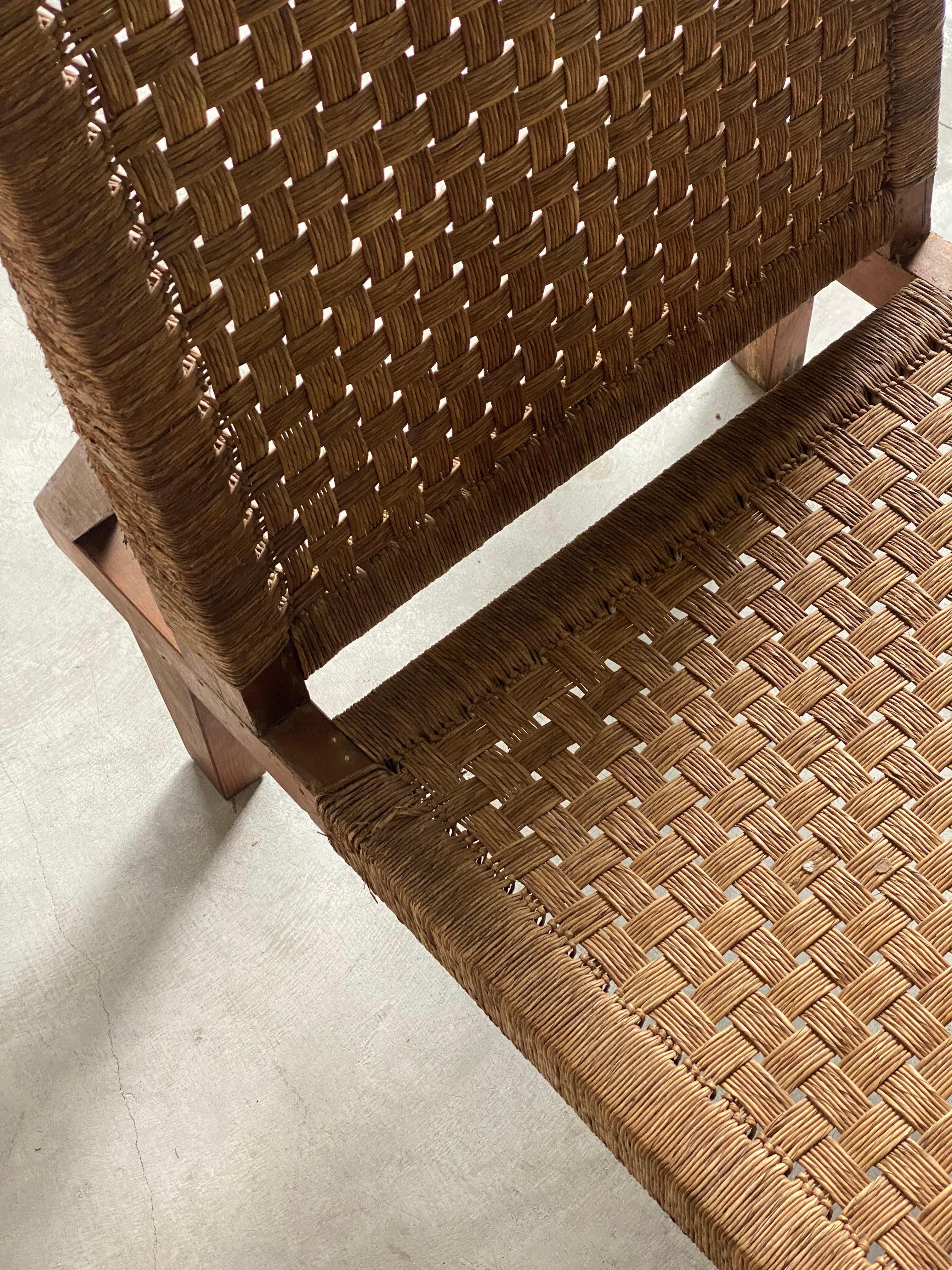 American, Lounge / Slipper Chair, Woven Rattan, Walnut, United States, 1950s 4