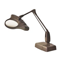 American M270 adjustable lamp with magnifying glass Dazor Floating Fixture, 1950s
