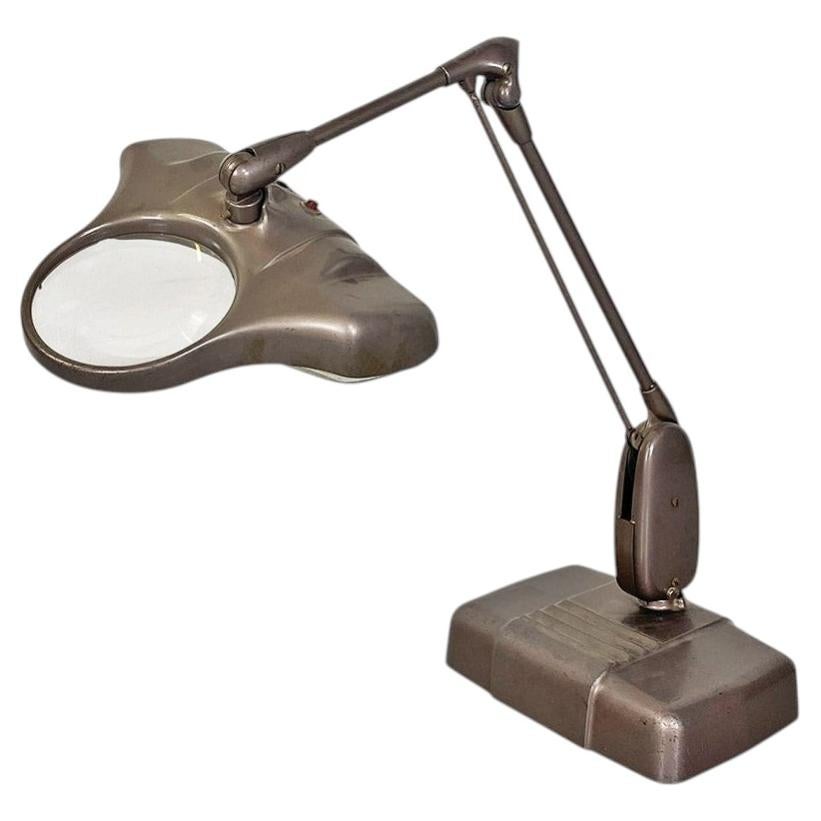 American M270 adjustable lamp with magnifying glass Dazor Floating Fixture, 1960s For Sale