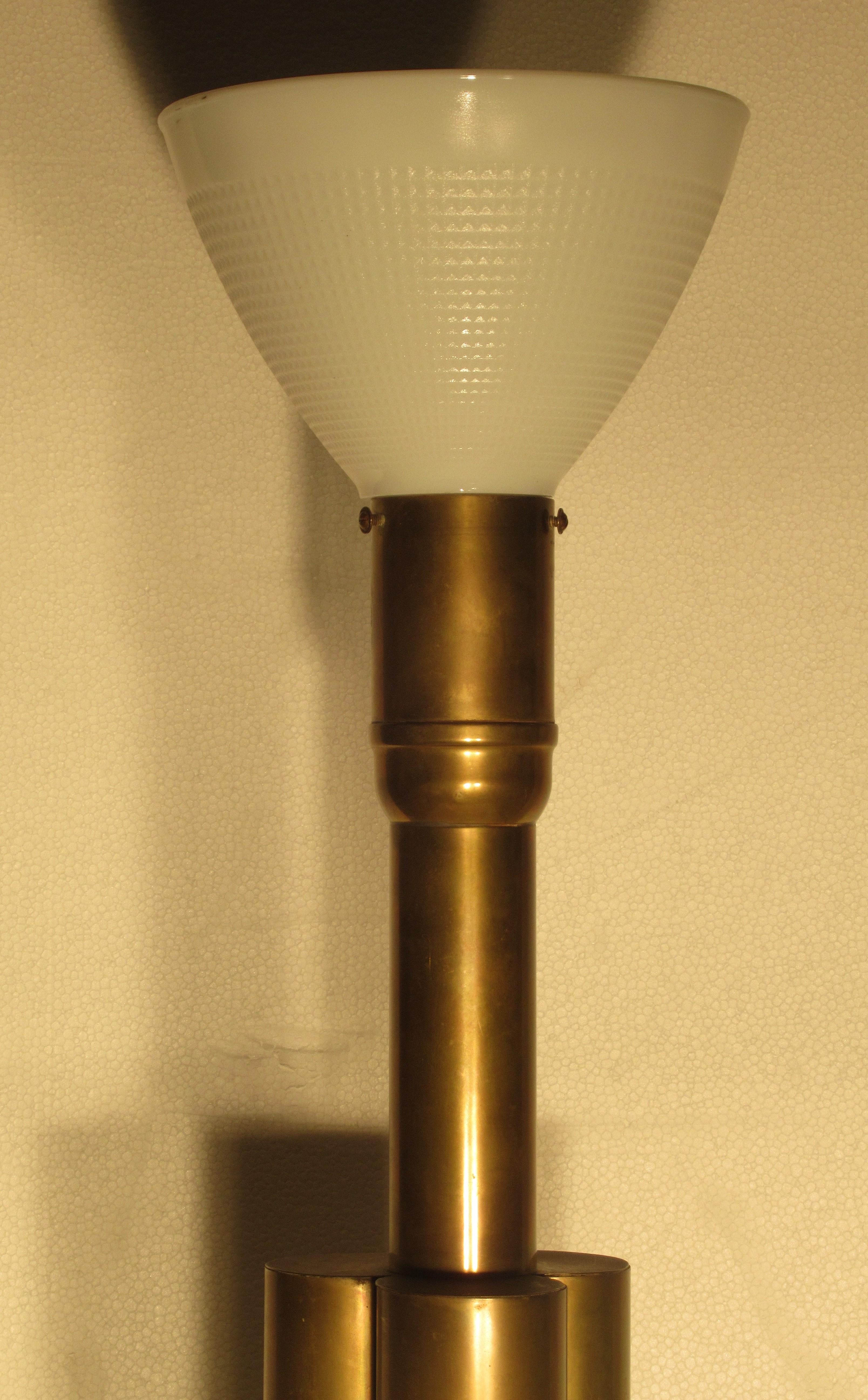 20th Century American Machine Age Brass Lamp, circa 1930